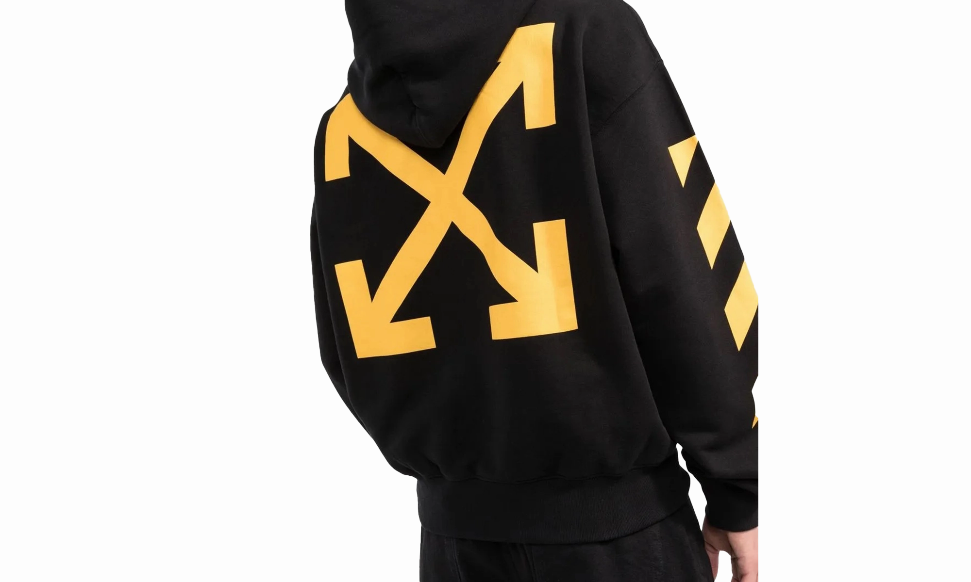 Diagonal Arrow Caravaggio Narcist Over Hoodie "Black"