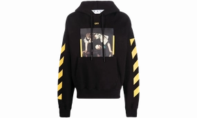 Diagonal Arrow Caravaggio Narcist Over Hoodie "Black"