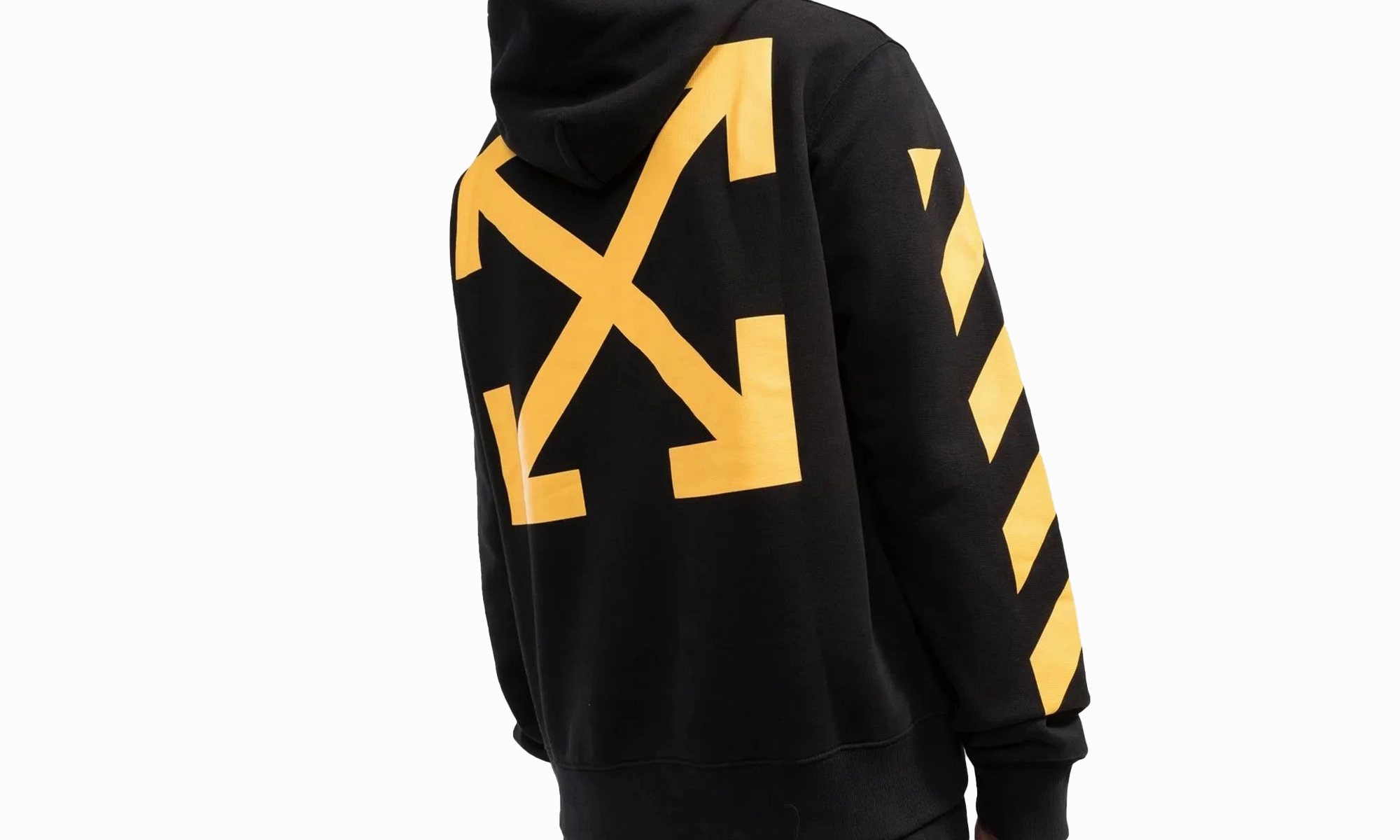 Diagonal Arrow Caravaggio St Fran Slim Hoodie "Black/White"