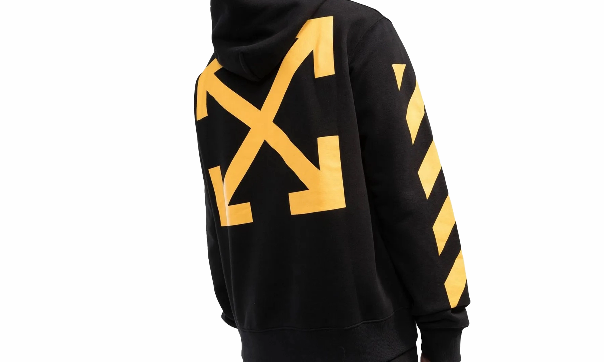 Diagonal Arrow Caravaggio St Fran Slim Hoodie "Black/White"