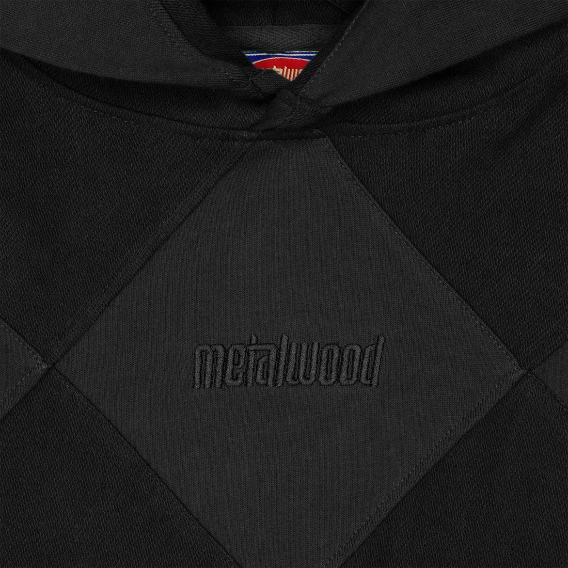 DIAMOND TERRY HOODED SWEATSHIRT - BLACK Summer Glow Mind Glow
