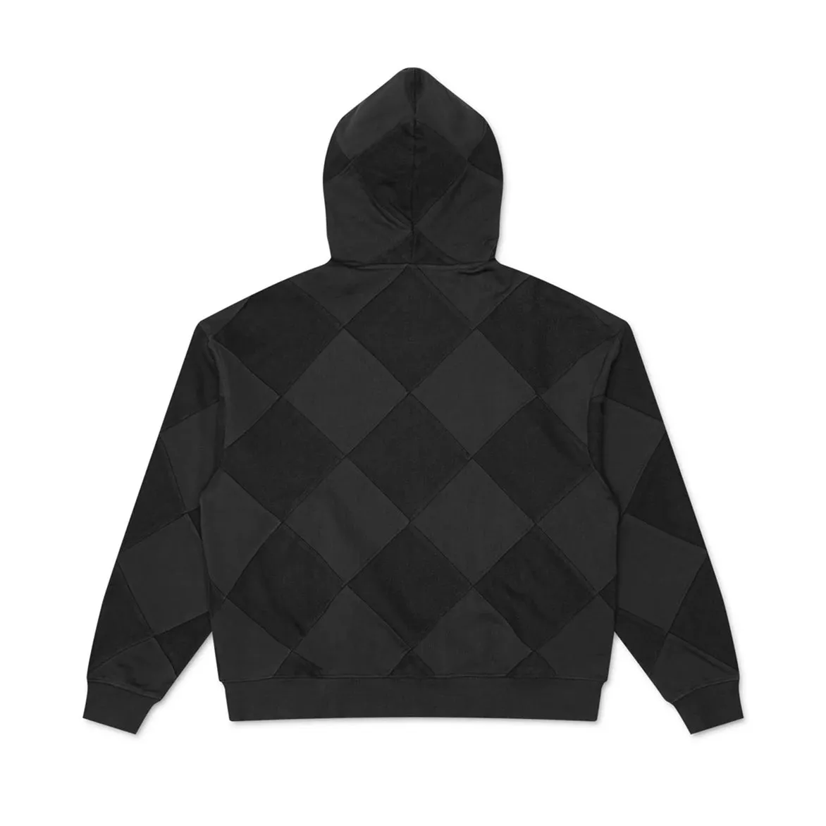 TumbleDry Safe Sheer Fit DIAMOND TERRY HOODED SWEATSHIRT - BLACK