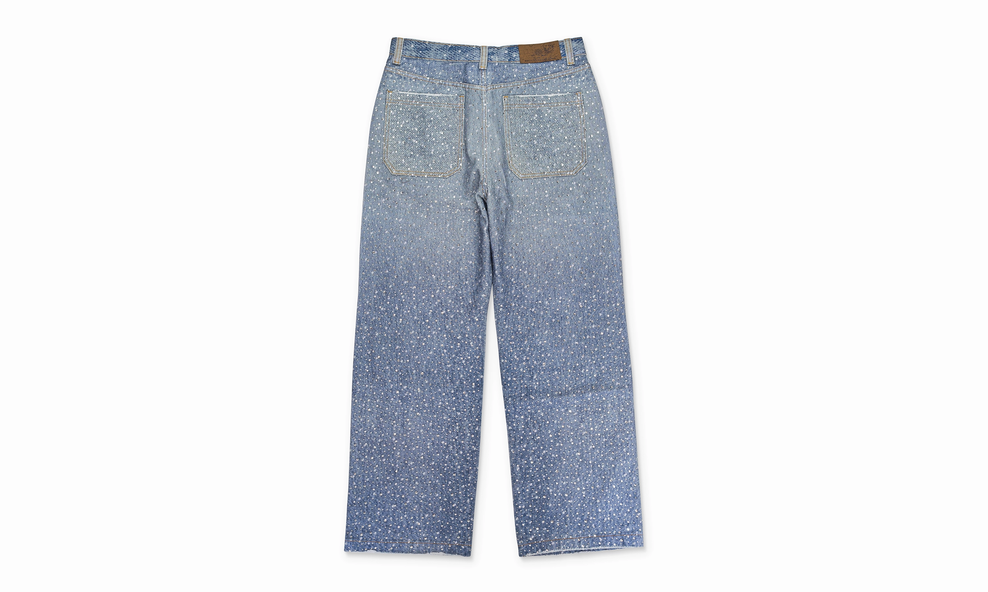 Neutral Daily Wear Adult Fashion DIAMOND DENIM BLUE STRAIGHT-FIT JEANS "Blue"