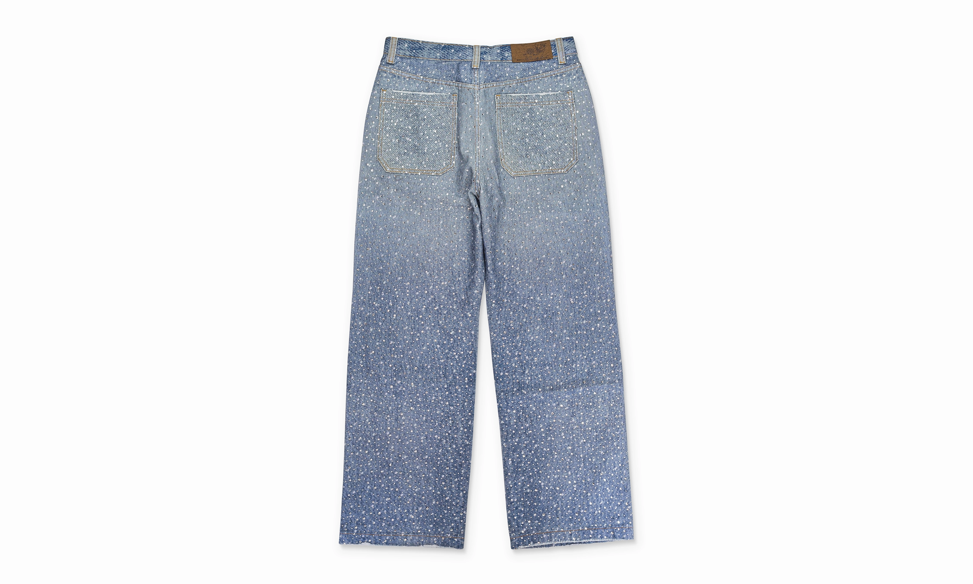 Lightweight Earthy Nature Lover DIAMOND DENIM BLUE STRAIGHT-FIT JEANS "Blue"