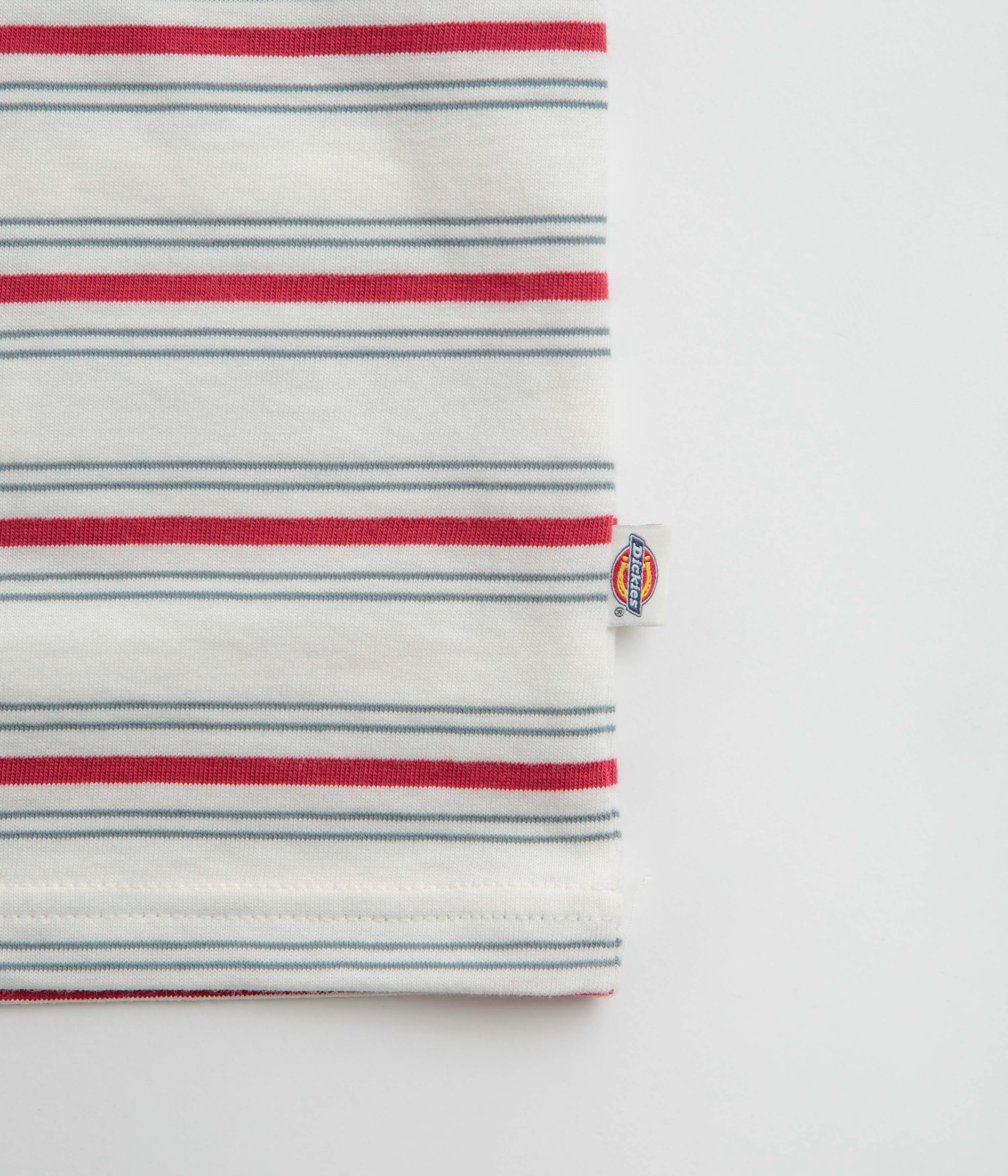 Dickies Lewistown Stripe T-Shirt - Egret Work Attire