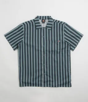 Dickies Multi Stripe Work Short Sleeve Shirt - Stormy Weather Mesh Insert
