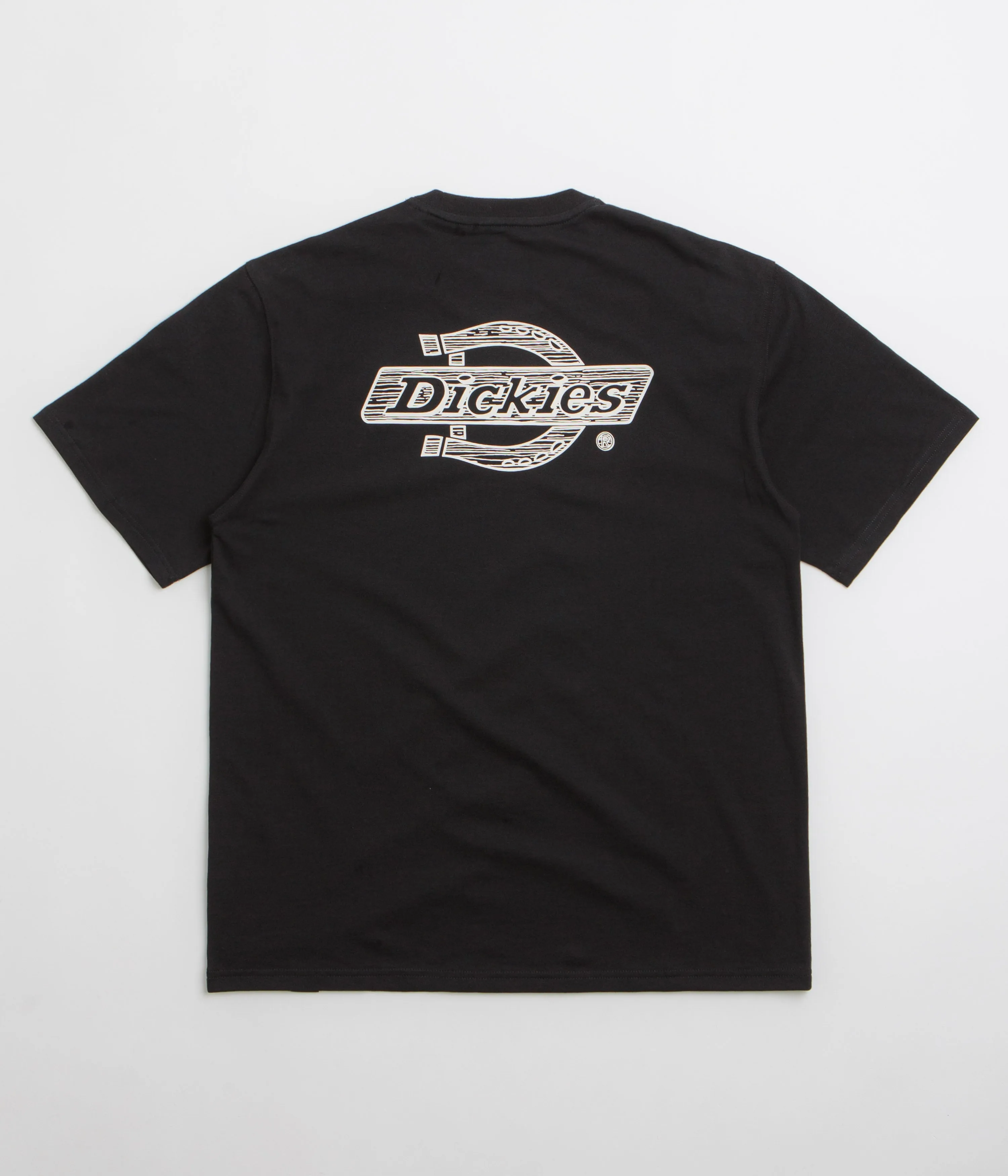 Dickies Wood Logo T-Shirt - Black Quiet neighborhood Long Length