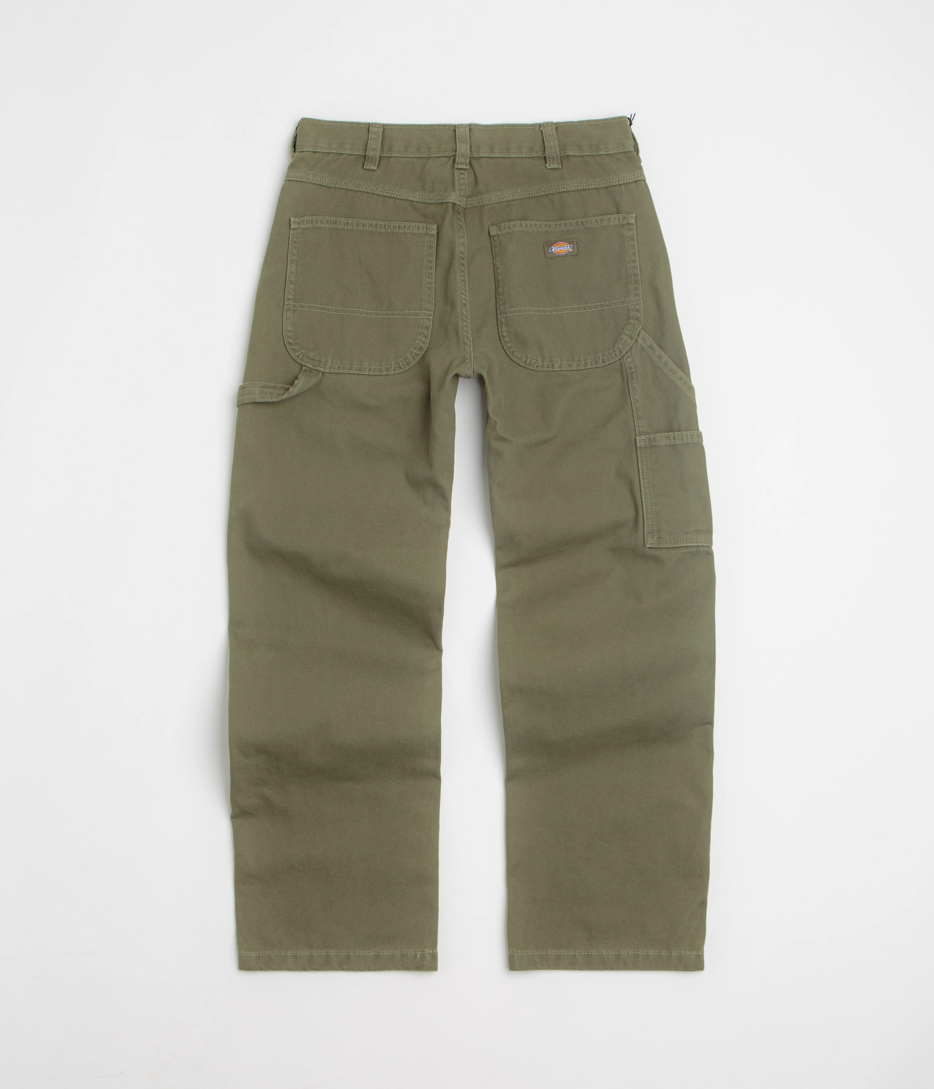 Dickies Carpenter Canvas Pants - Military Green Barrel Waist Static free