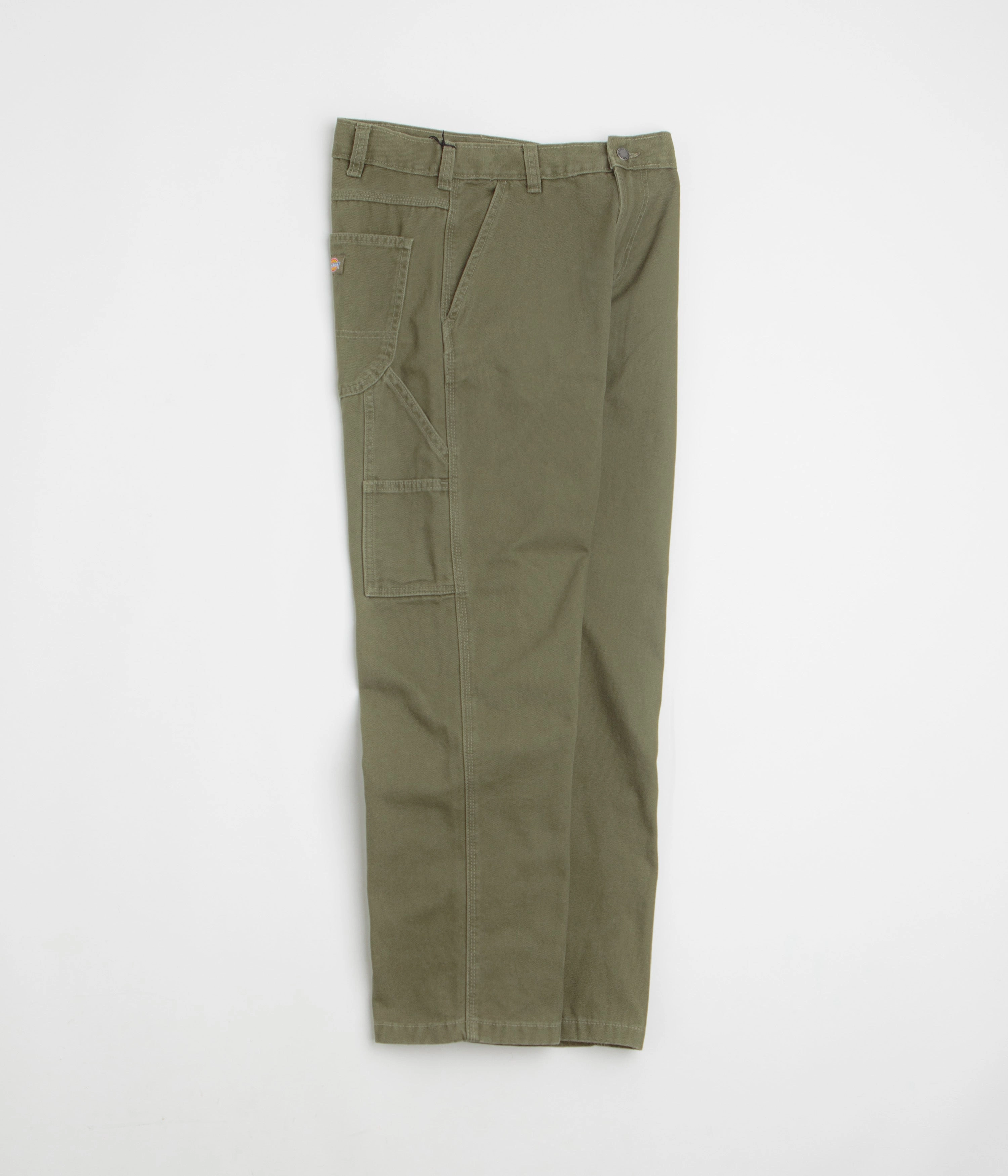 Dickies Carpenter Canvas Pants - Military Green Bi Stretch Fabric Flexible Leg
