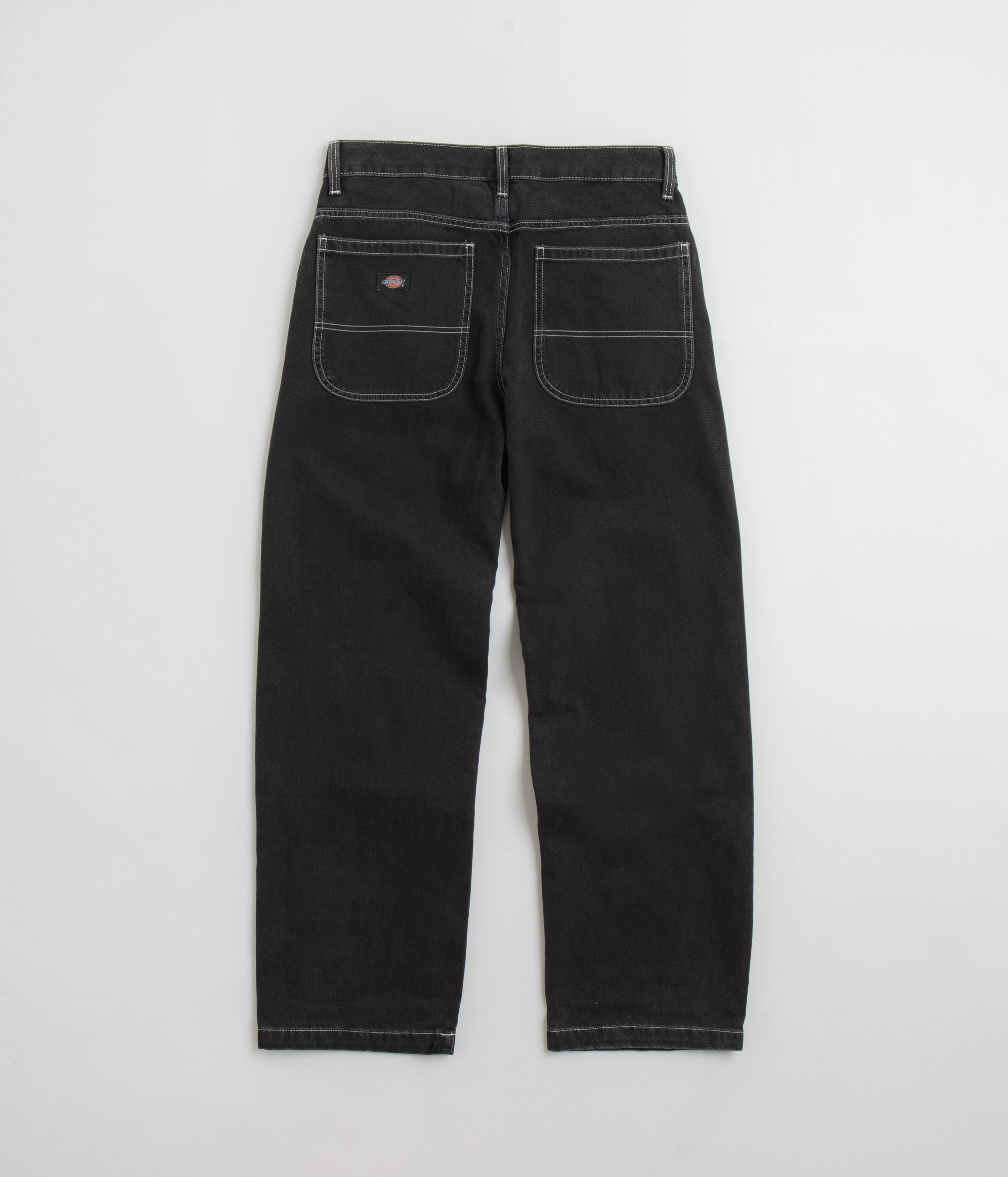 Dickies Double Knee Jeans - Black Wash Tailored Silhouette Layered Panel Design