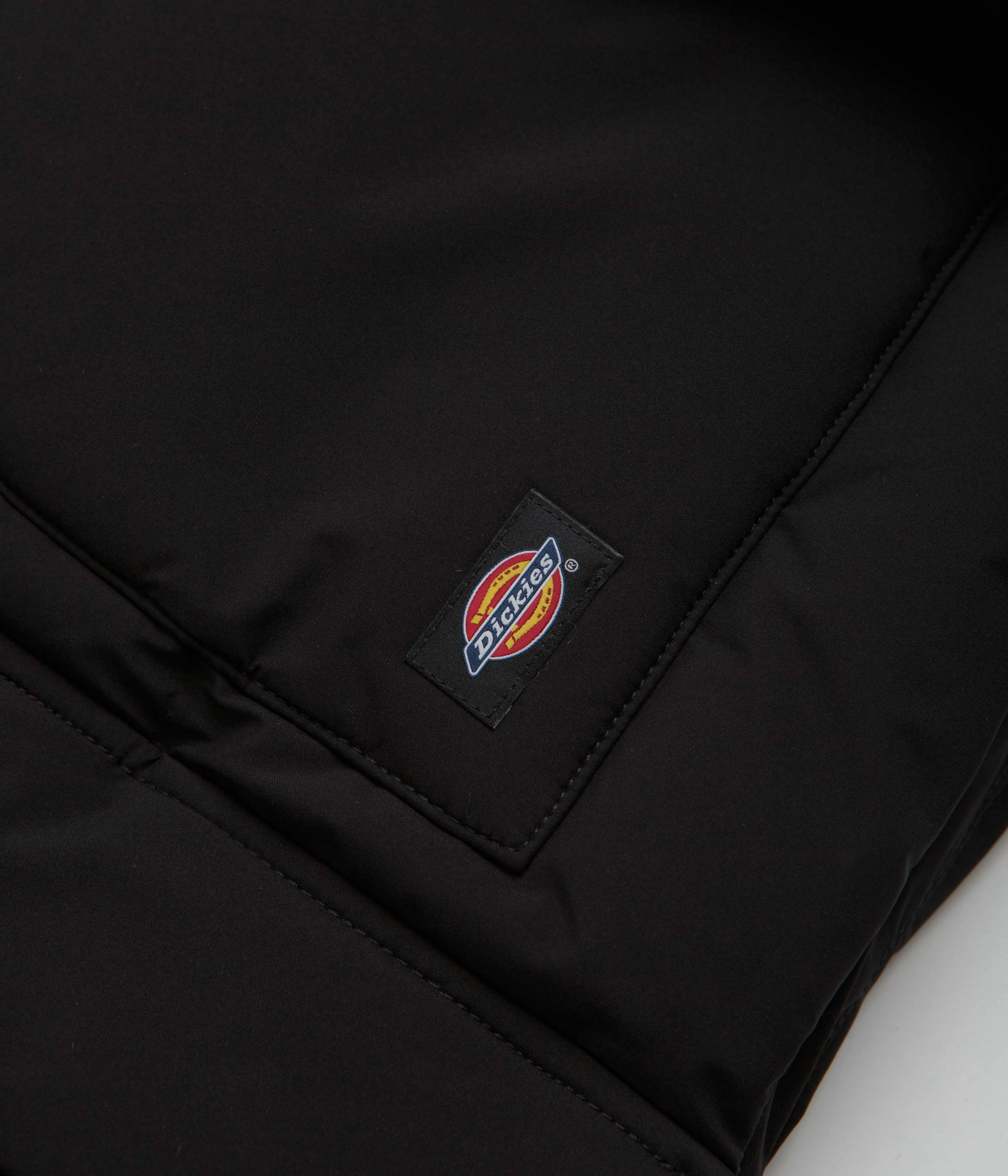 Dickies Eagleville Hooded Puffer Jacket - Black Sanction Dual Layer Ventilation