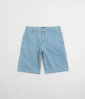Dickies Garyville Denim Shorts - Vintage Aged Blue No Ride Up Technology