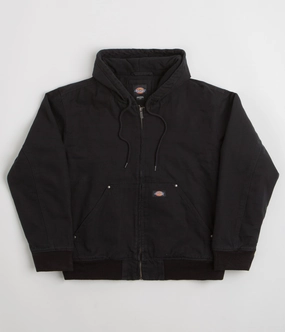 Dickies Hilham Hooded Canvas Jacket - Black thermal Network