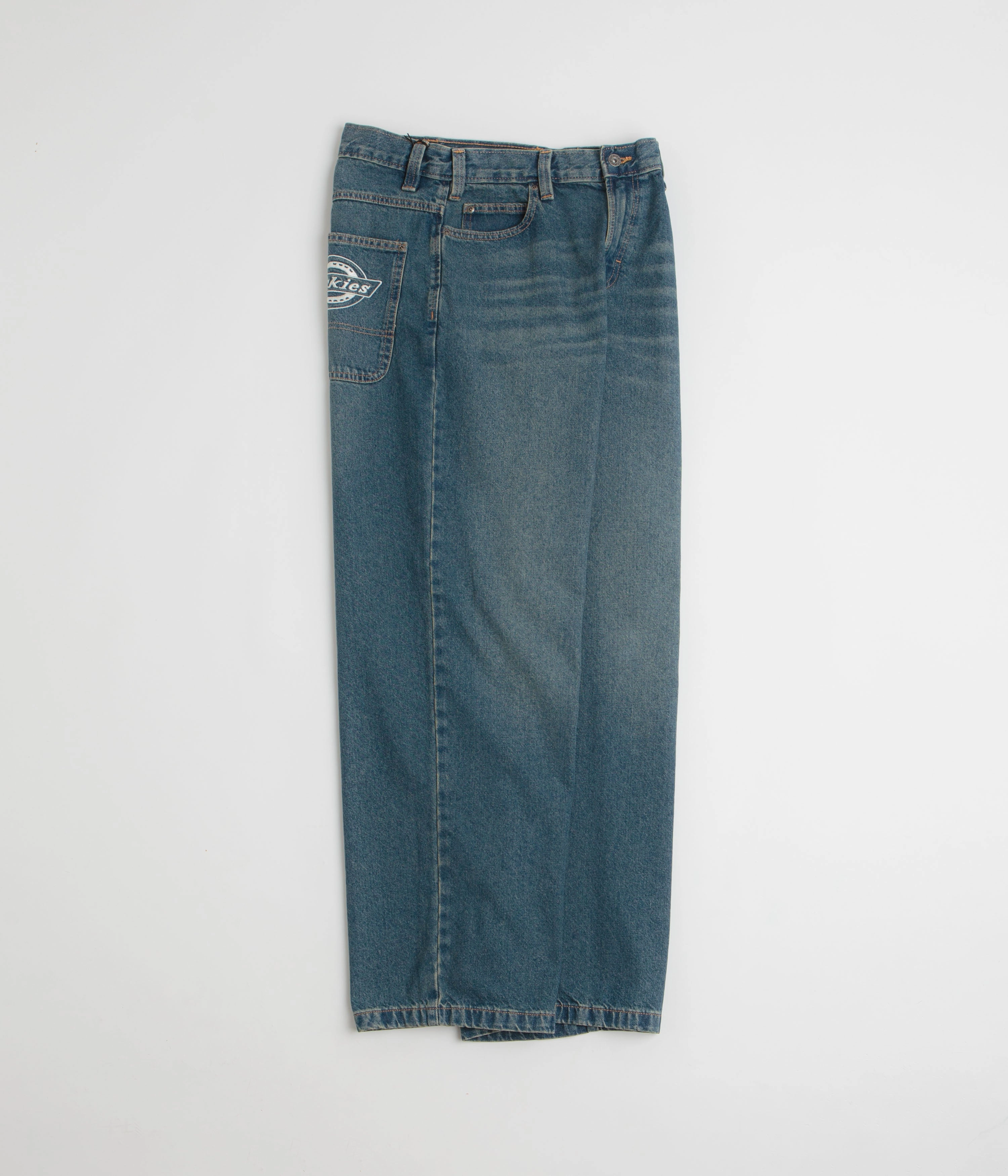 Dickies Hilham Jeans - Khaki Tinted Blue Anti Static Fabric Core Movement