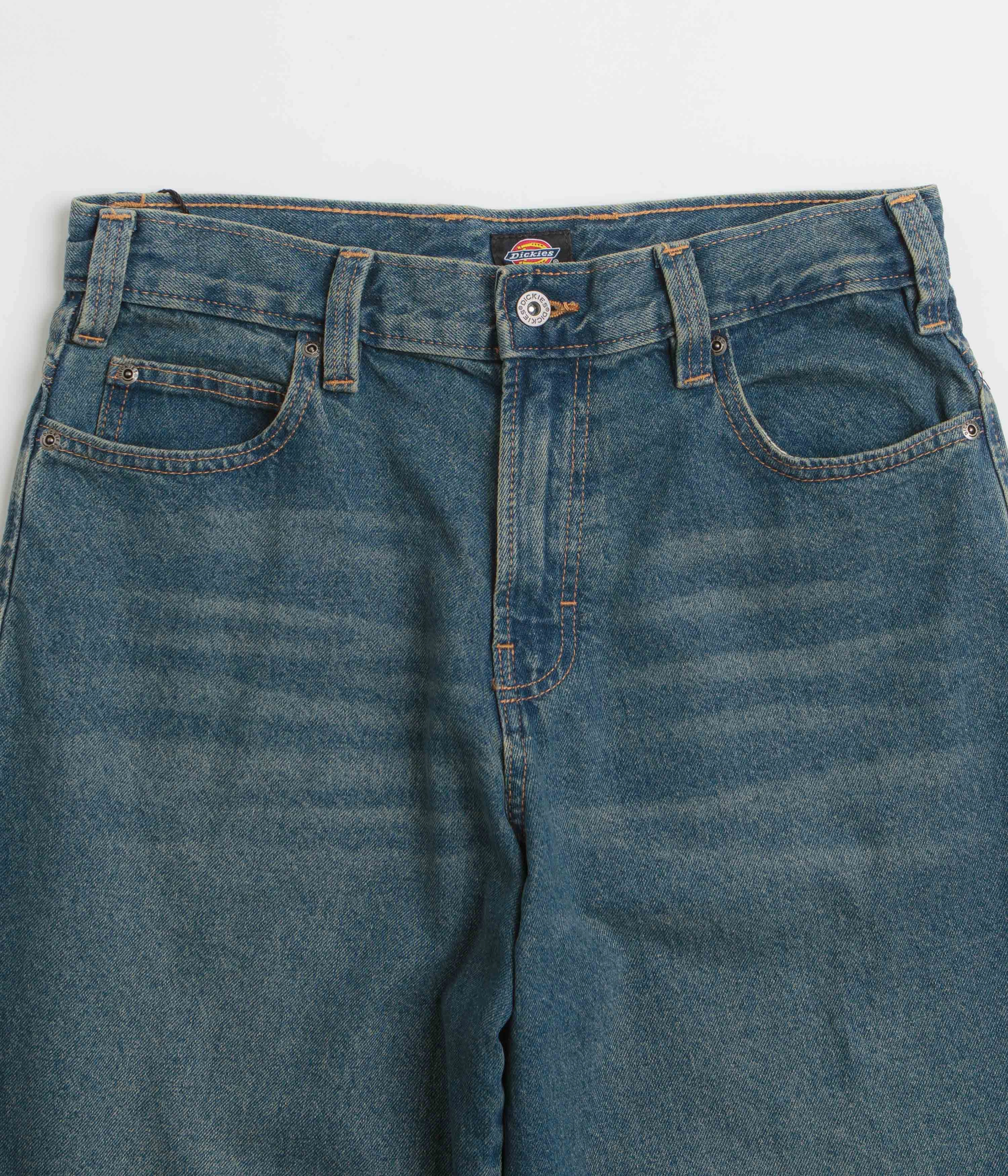 All Day Fit Abrasion Resistant Material Dickies Hilham Jeans - Khaki Tinted Blue