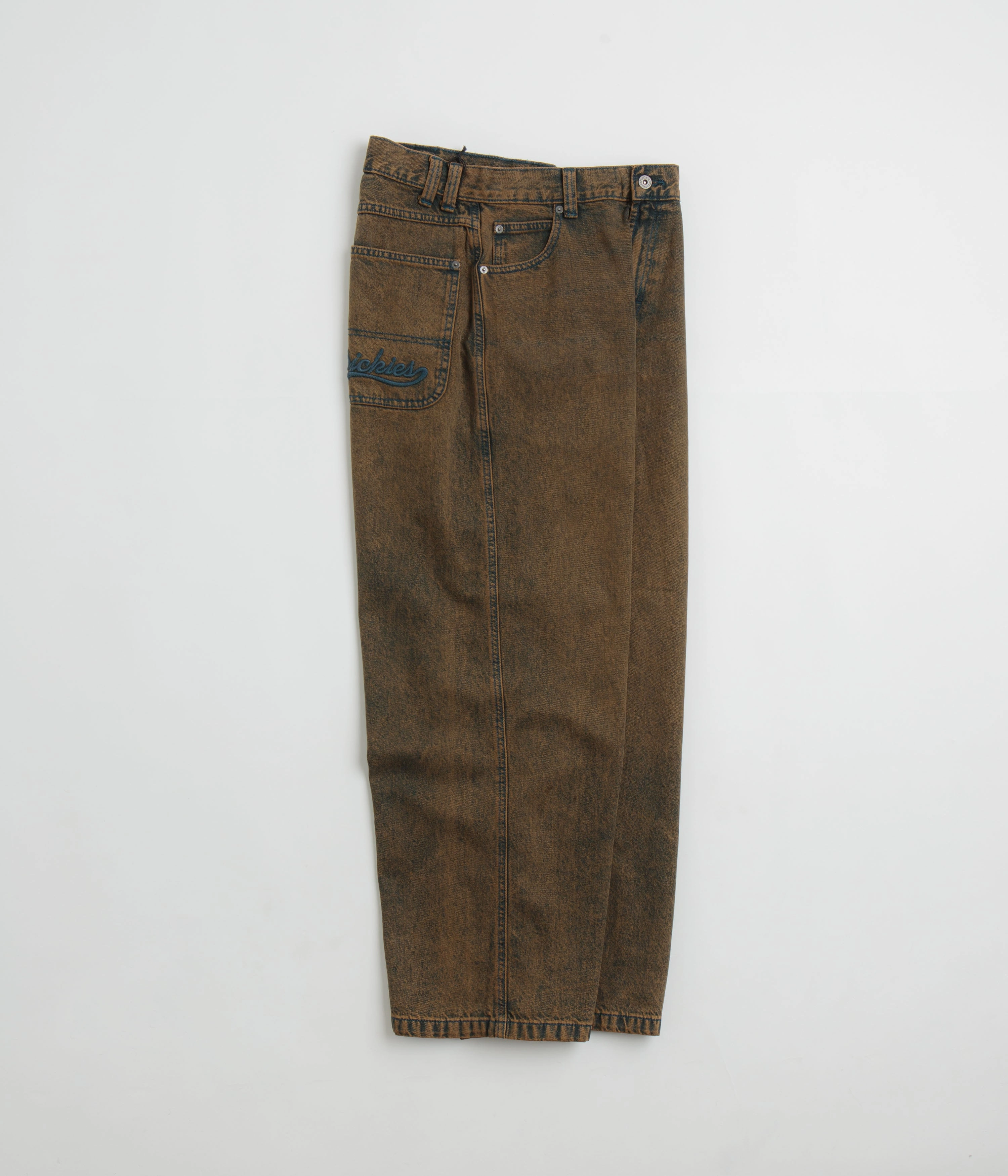 Flattering Design Dickies Loose Wave Jeans - Indigo Brown Tinted