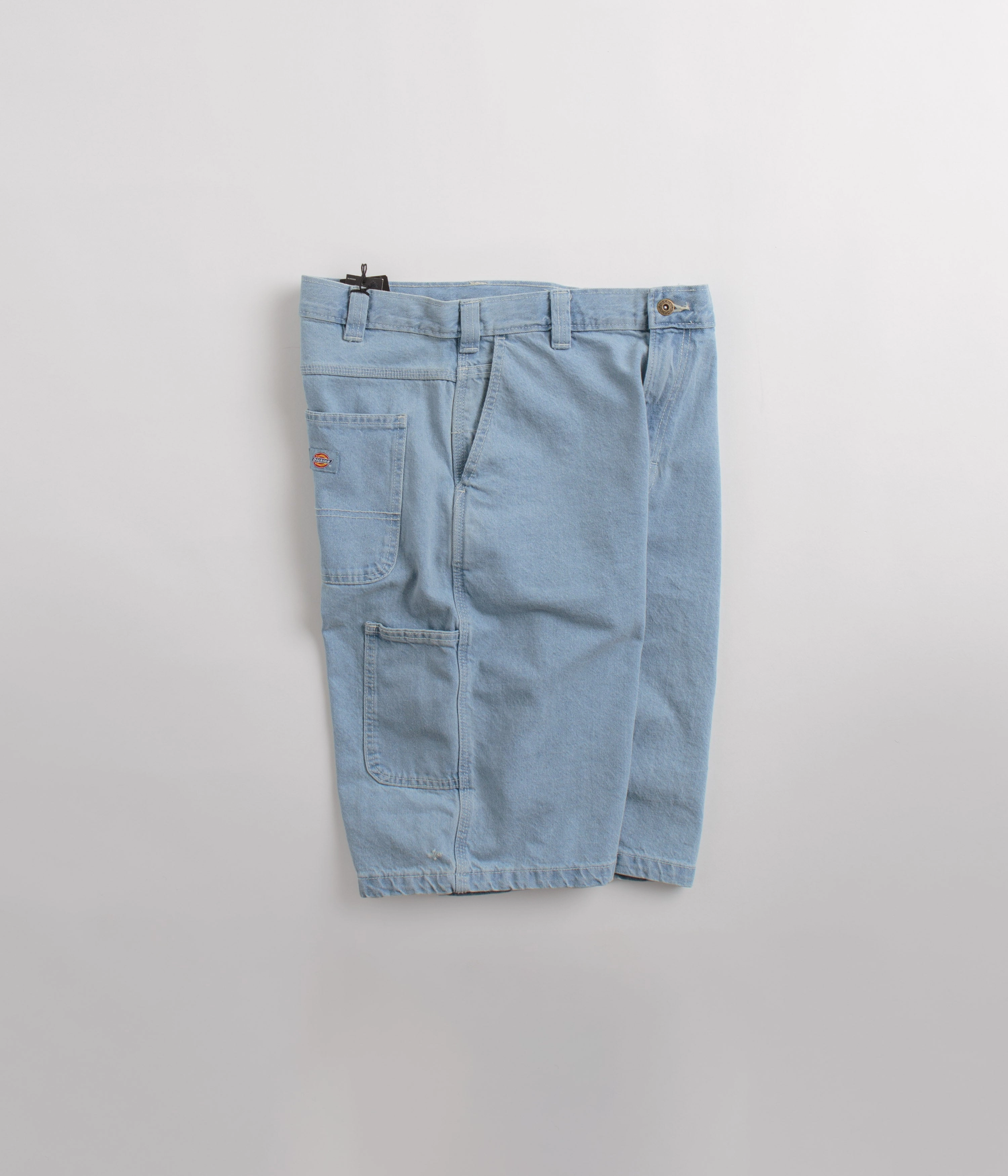 Dickies Madison Denim Shorts - Vintage Aged Blue Gusseted Crotch