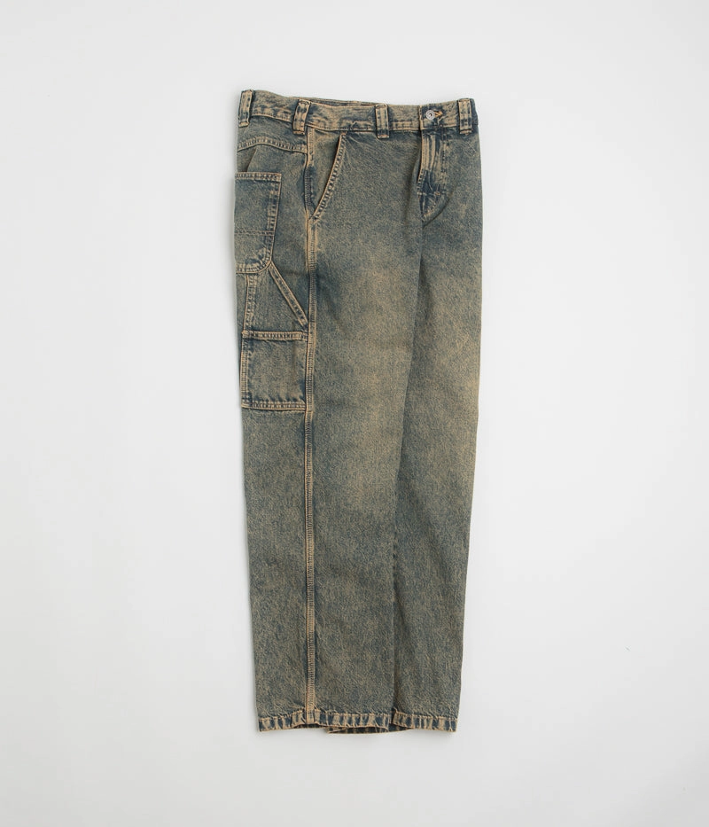 Dickies Stevensville Carpenter Jeans - Yellow Fade Indigo Tangle Free Cuffs