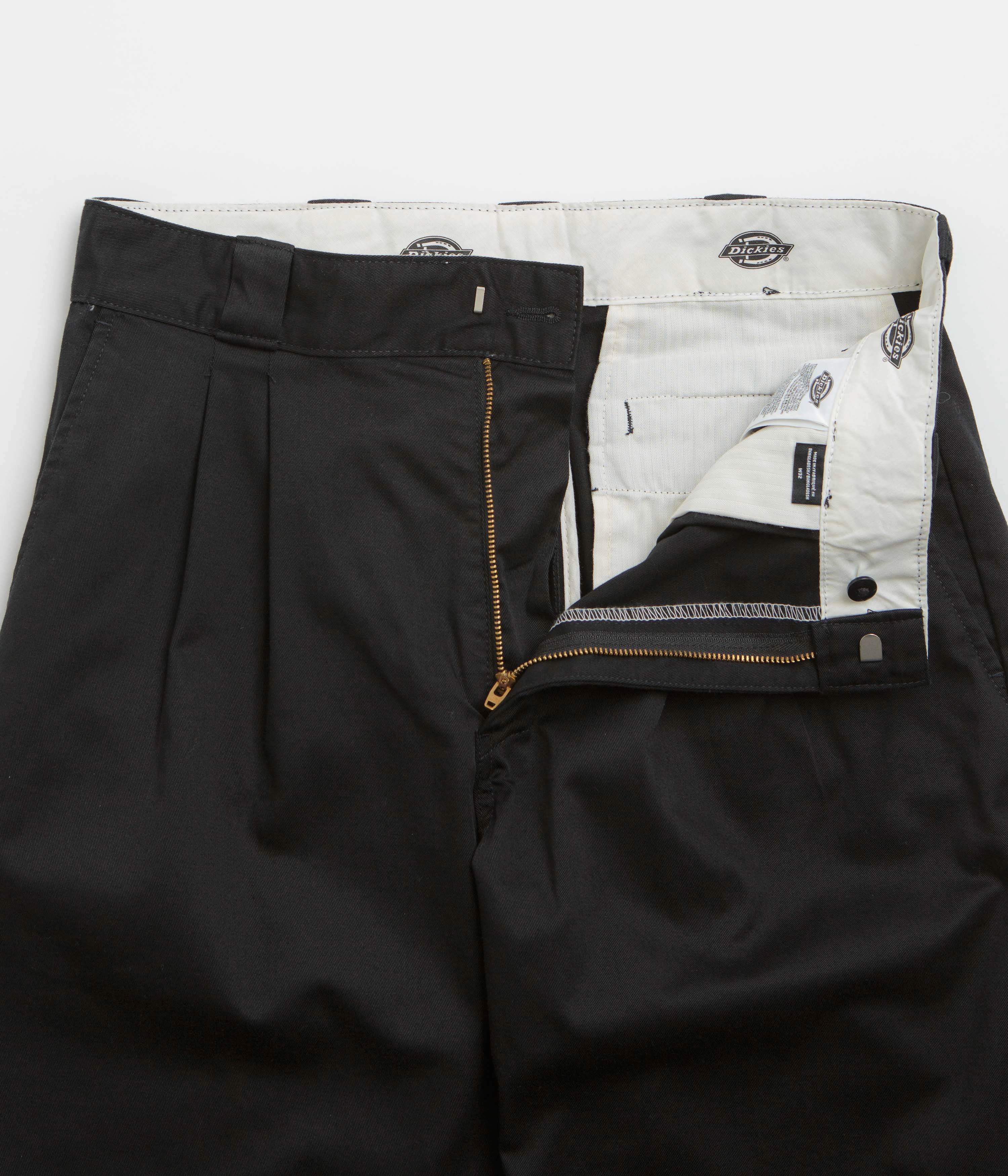 Dickies Unionville Pleated Work Pants - Black UVProtectionCoating FadeResistant