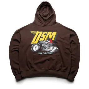 Rat like Fleece like Diet Starts Monday Biker Hoodie - Brown