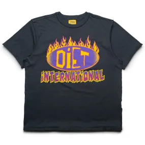 Quick Dry Technology draping Diet Starts Monday INTL Flame Tee - Vintage Black