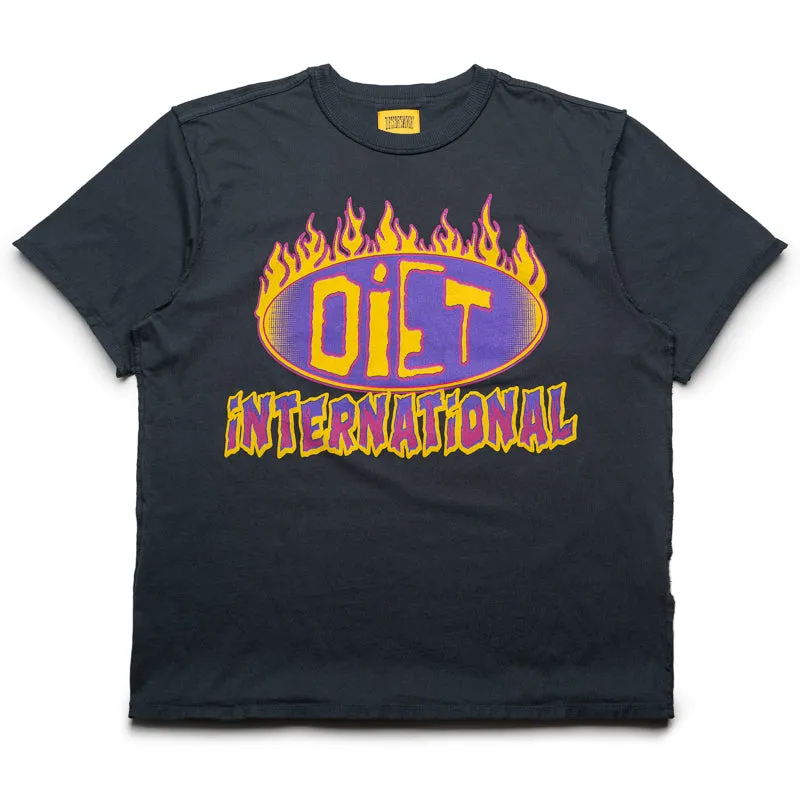Sustainable Comfortable Diet Starts Monday INTL Flame Tee - Vintage Black