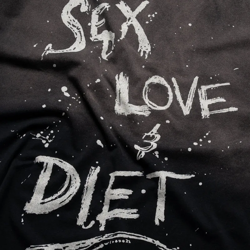 Diet Starts Monday SL&D Splatter Tee - Black tie waist fall season