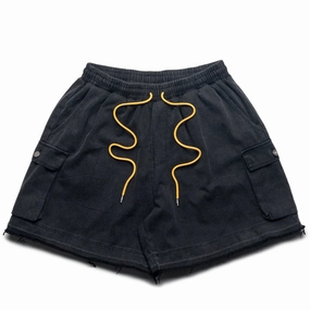 Diet Starts Monday Canvas Cargo Shorts - Black moisture - wicking Tailored Design