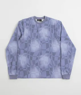 snap Dime Abstract Long Sleeve T-Shirt - Static Blue