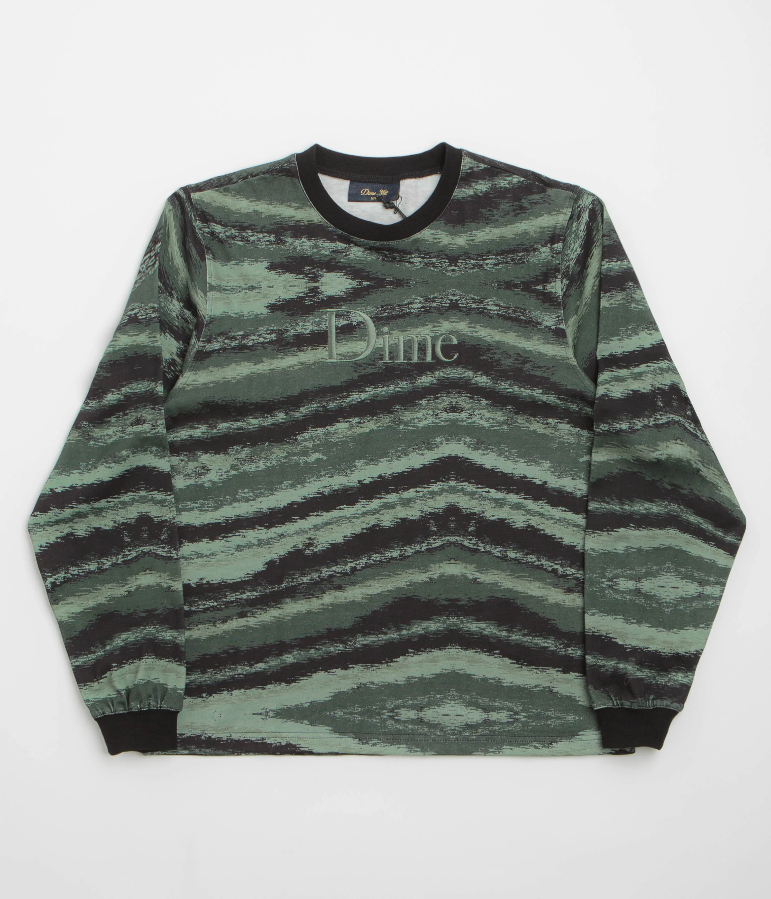 Dime Brushstroke Shirt - Hunter Green Flatlock stitching Youthful Appeal