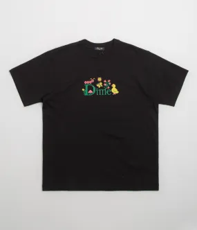 Dime Classic Cross Stitch T-Shirt - Black Metallic colors Double Needle Stitching