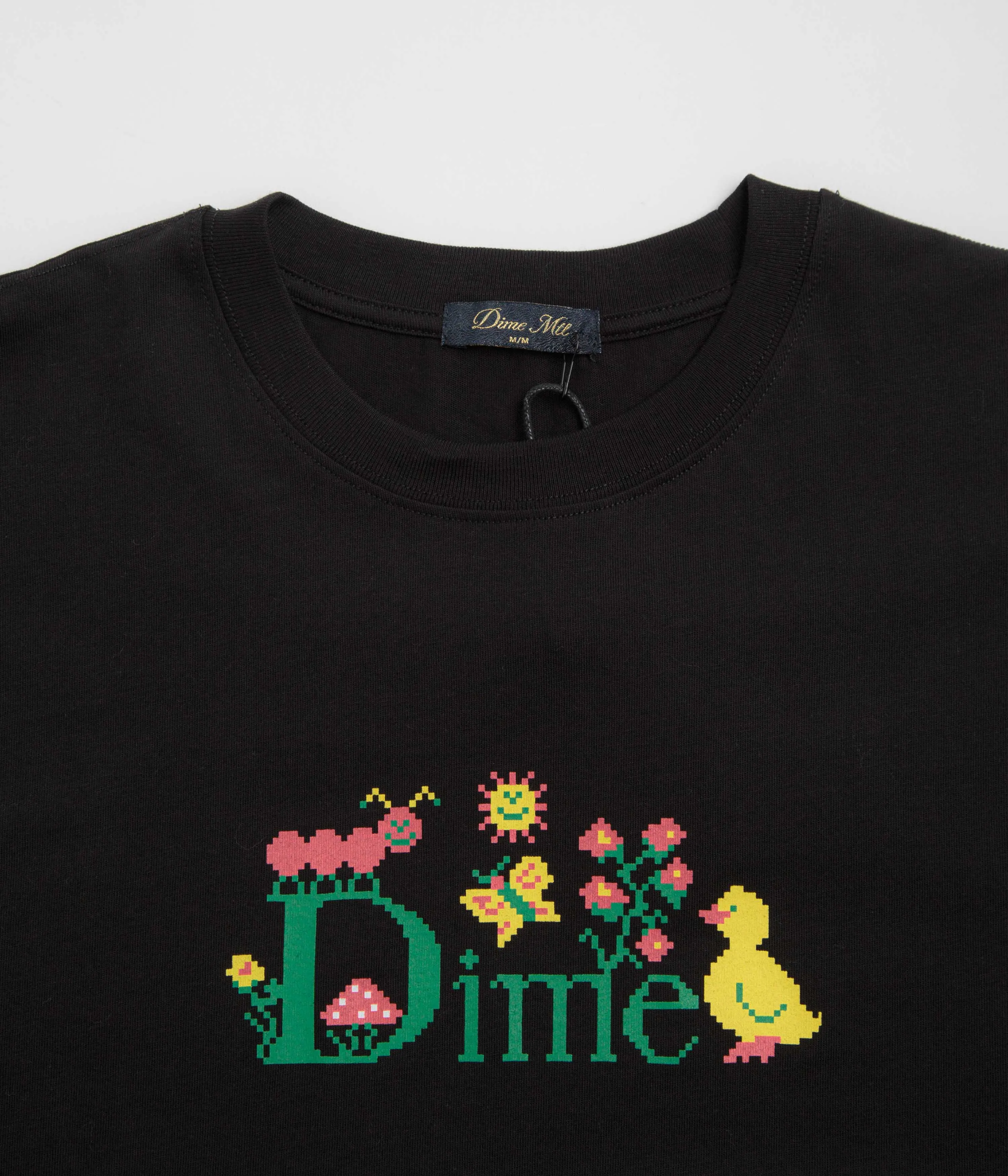 Retro Dime Classic Cross Stitch T-Shirt - Black