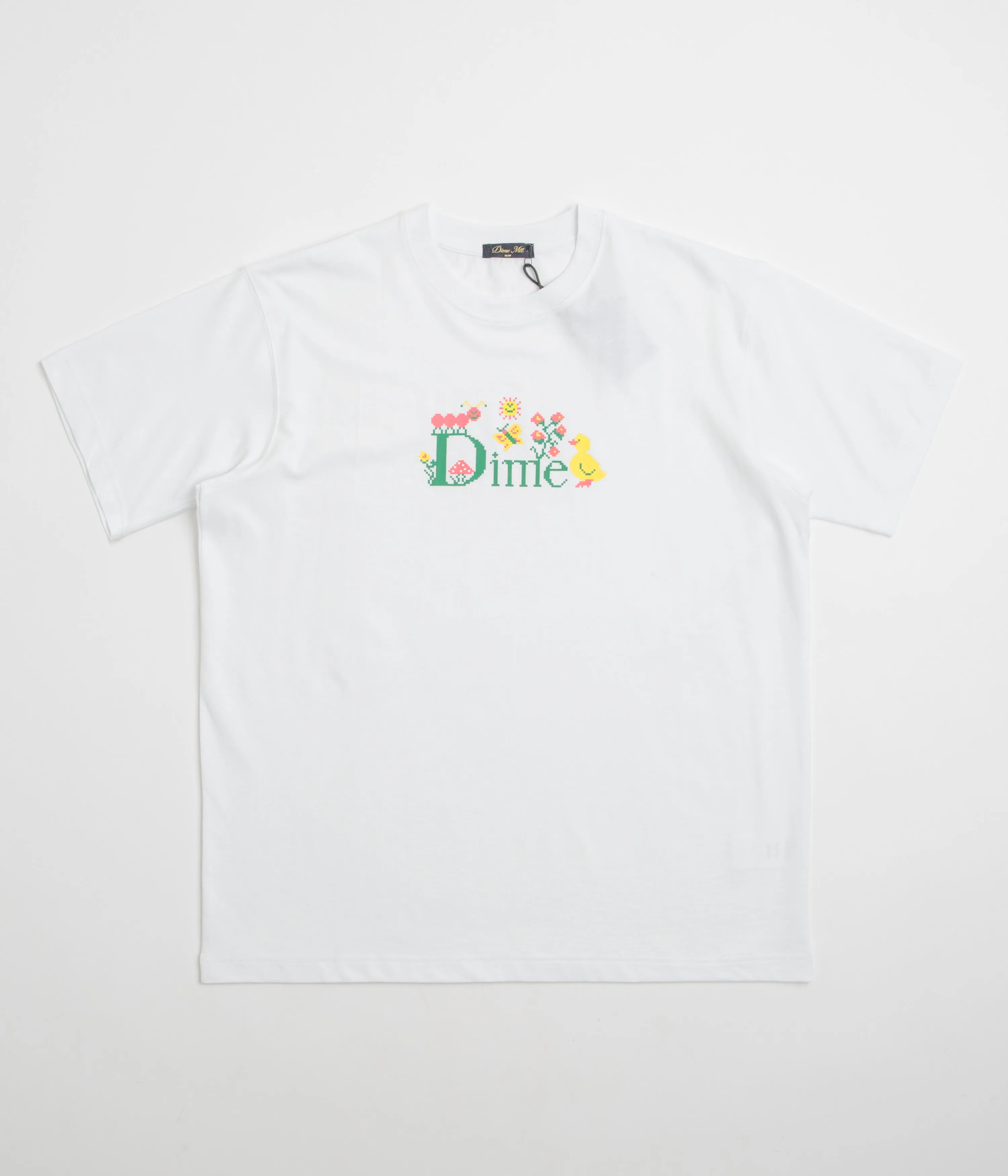 Flare Dime Classic Cross Stitch T-Shirt - White