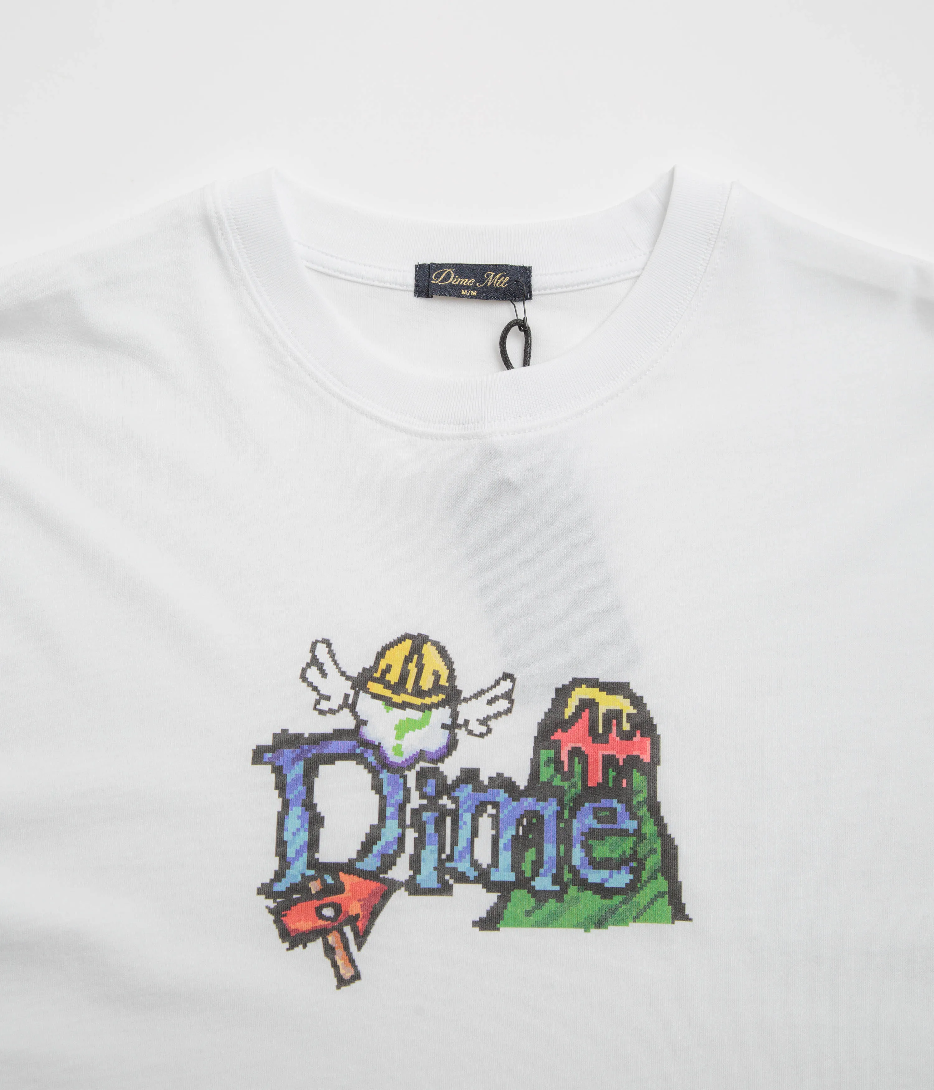 Supermarket fringe Dime Classic Fuzzy T-Shirt - White