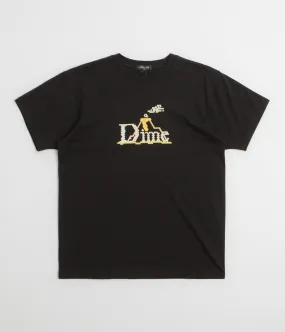 Dime Classic Lightbright T-Shirt - Black nighttime venue Buttoned