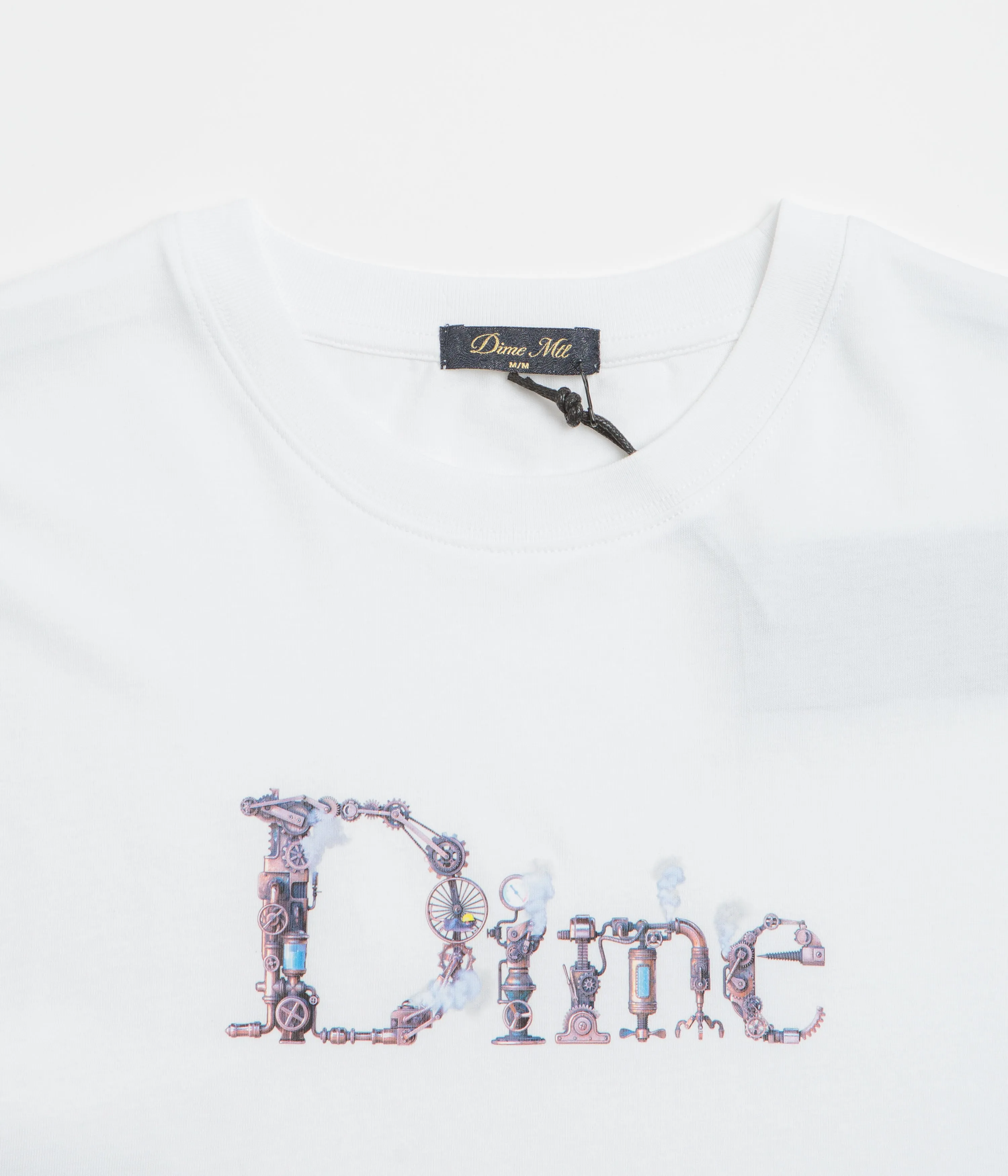 hemmed hem concert venue Dime Classic Steampunk T-Shirt - White