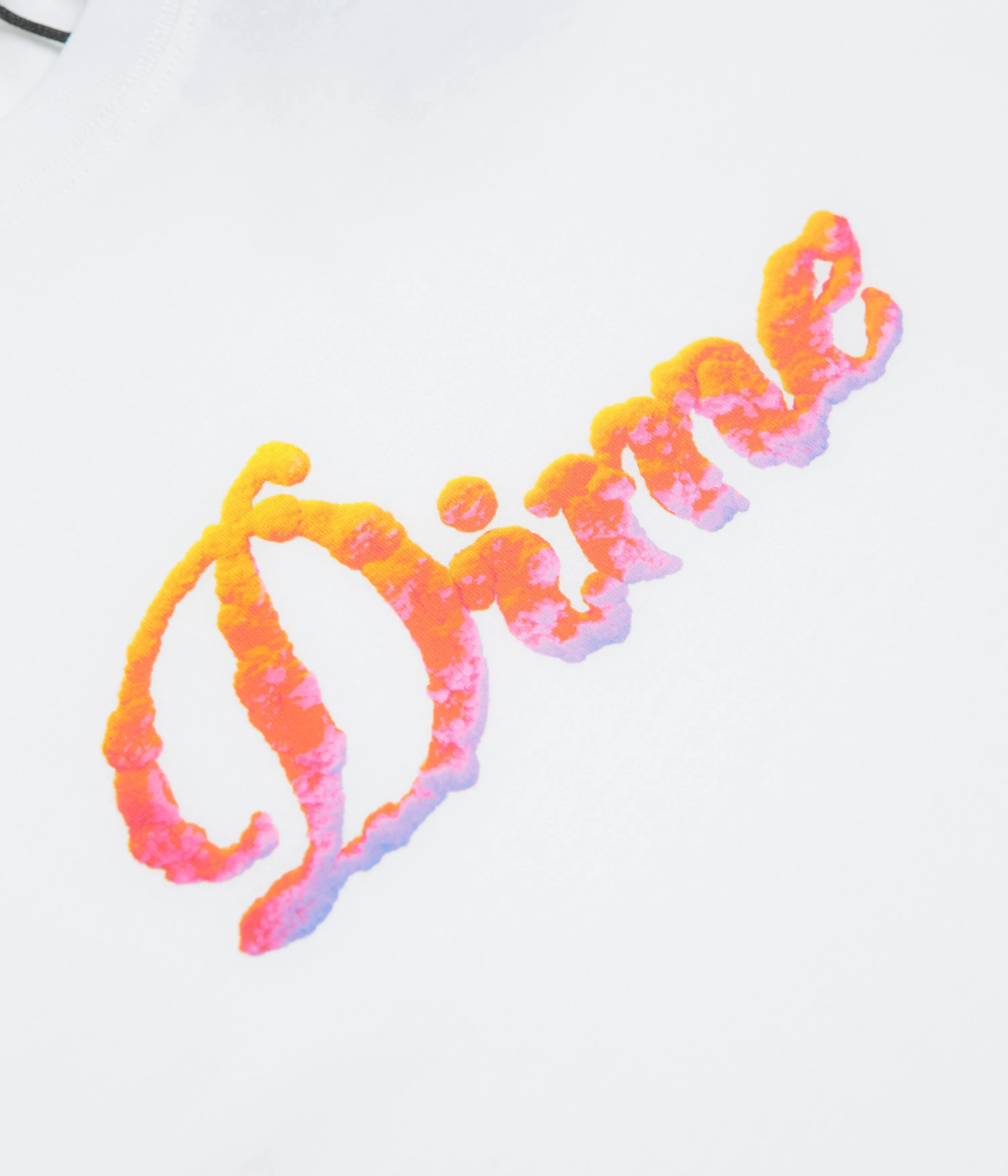 Dime Cursive Cloud T-Shirt - White skinny pants silhouette