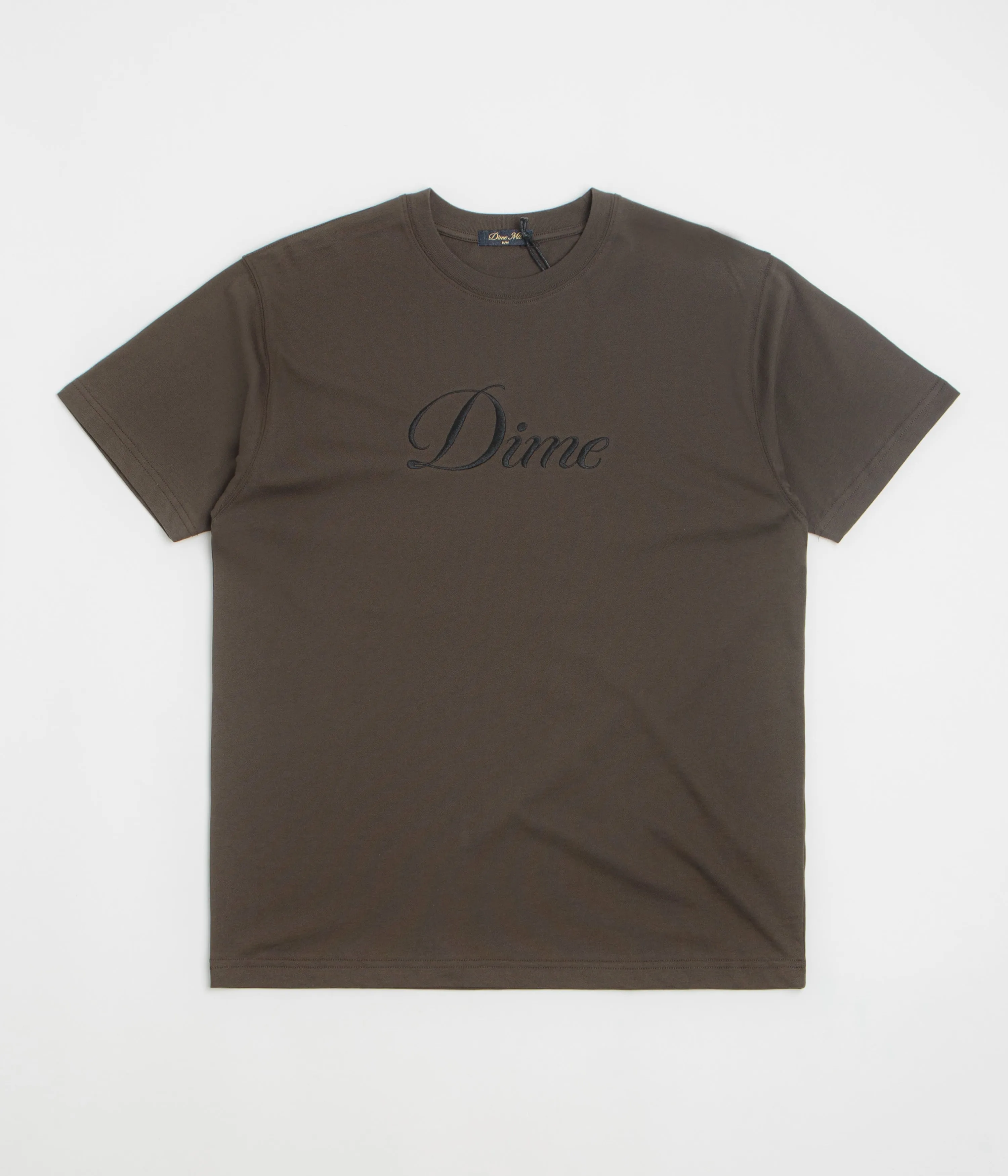 School Uniform Dime Cursive T-Shirt - Vintage Black
