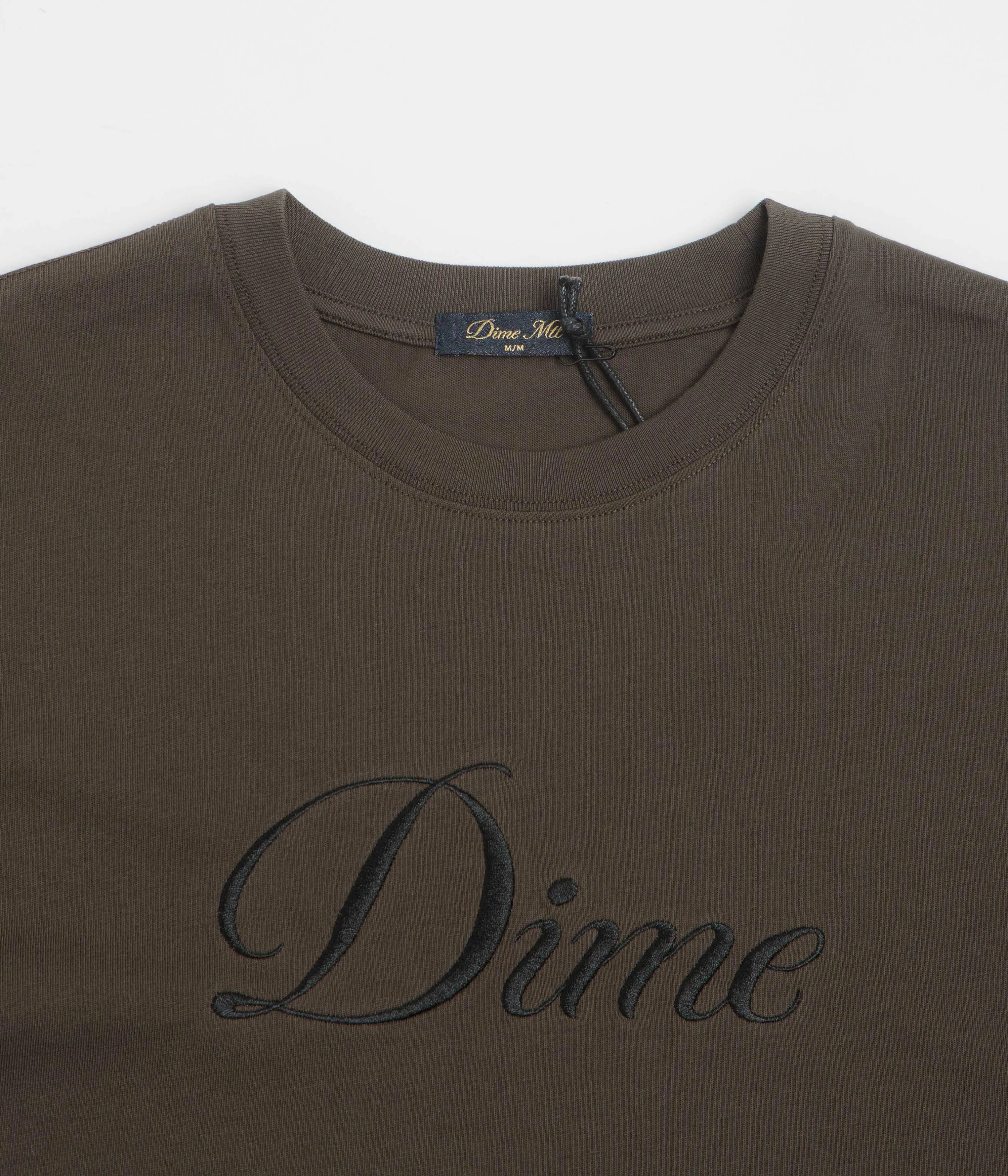 Printed Dime Cursive T-Shirt - Vintage Black