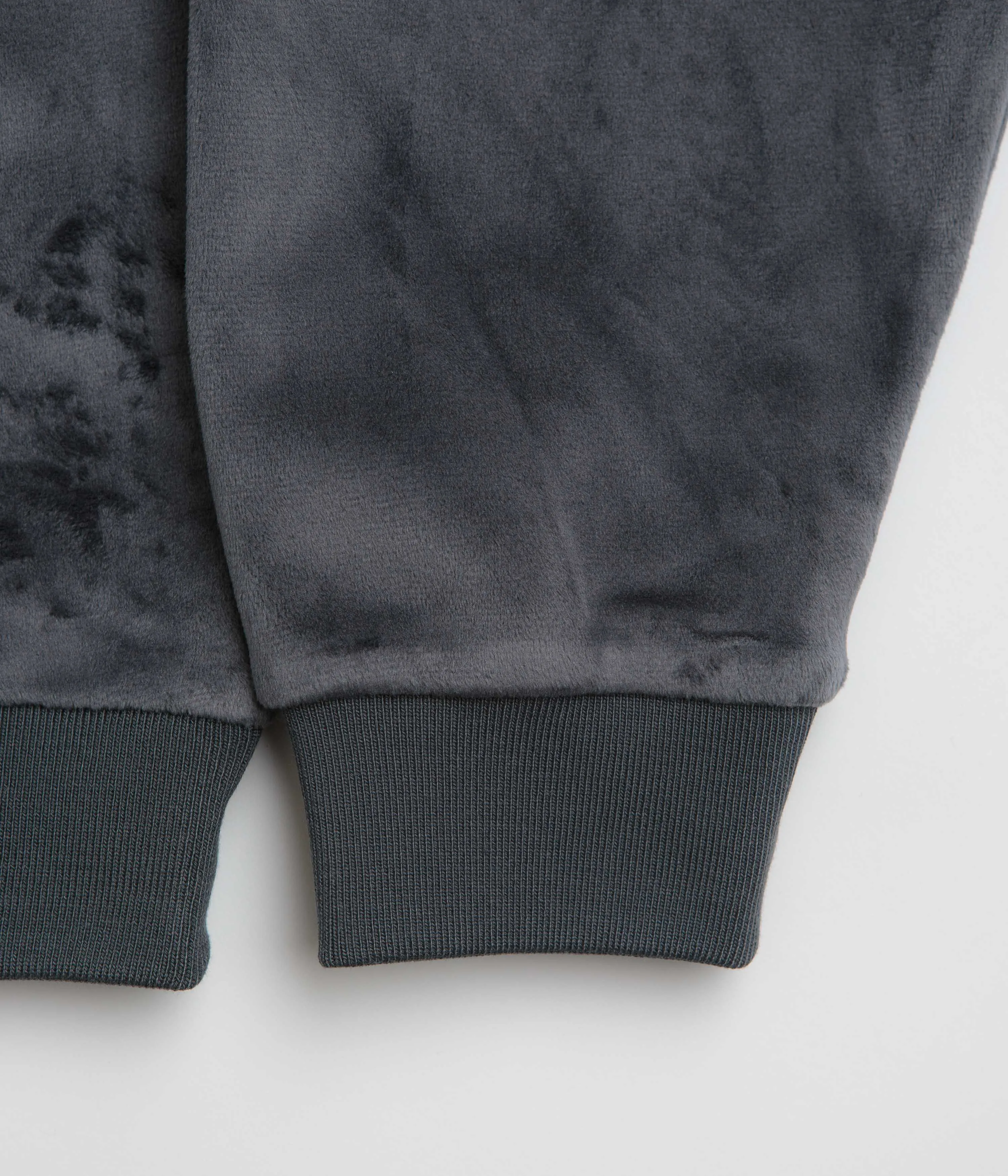product handmade uniqueness Limited Edition Dime Cursive Velvet Crewneck Sweatshirt - Smoke