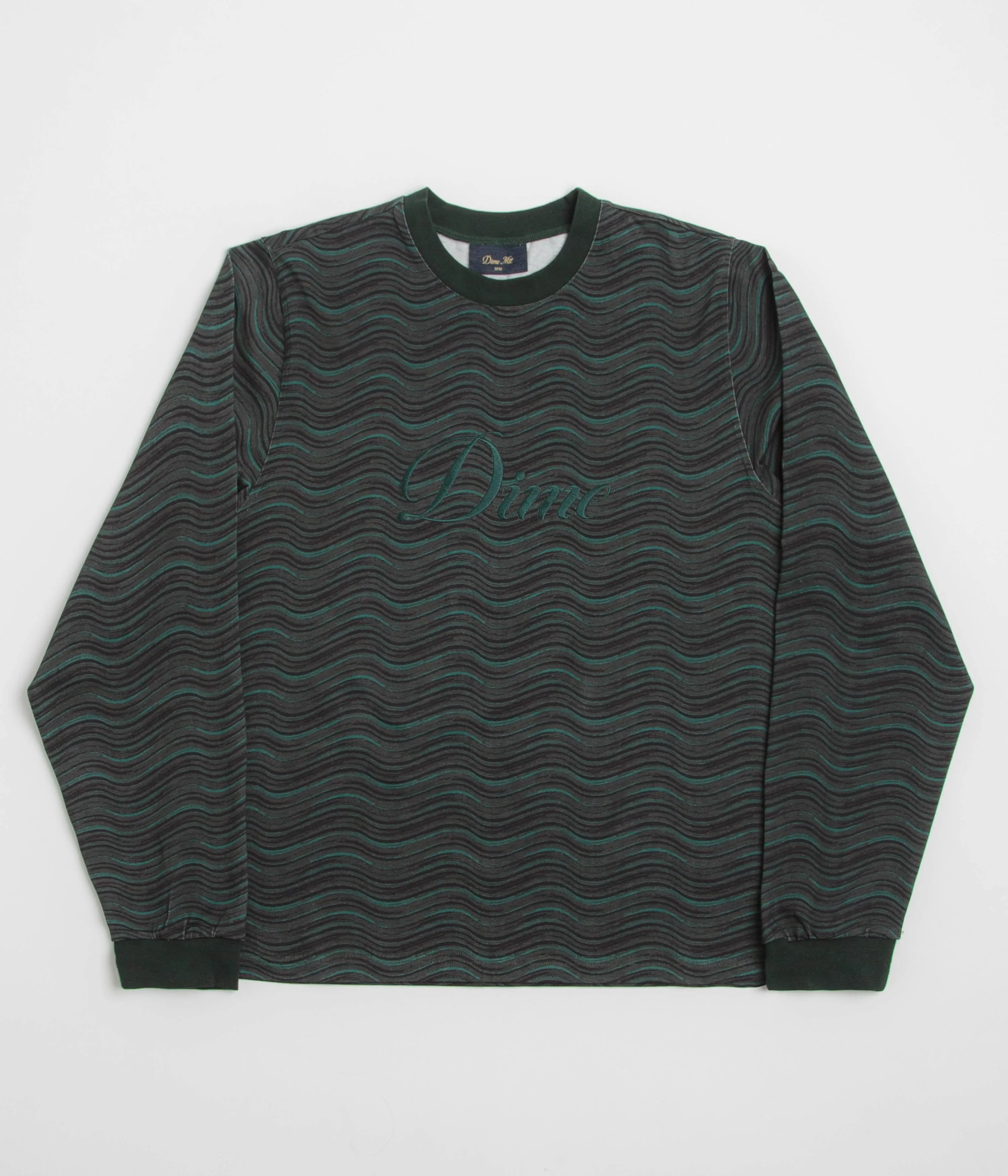 skinny pants silhouette Dime Transmission Long Sleeve T-Shirt - Emerald