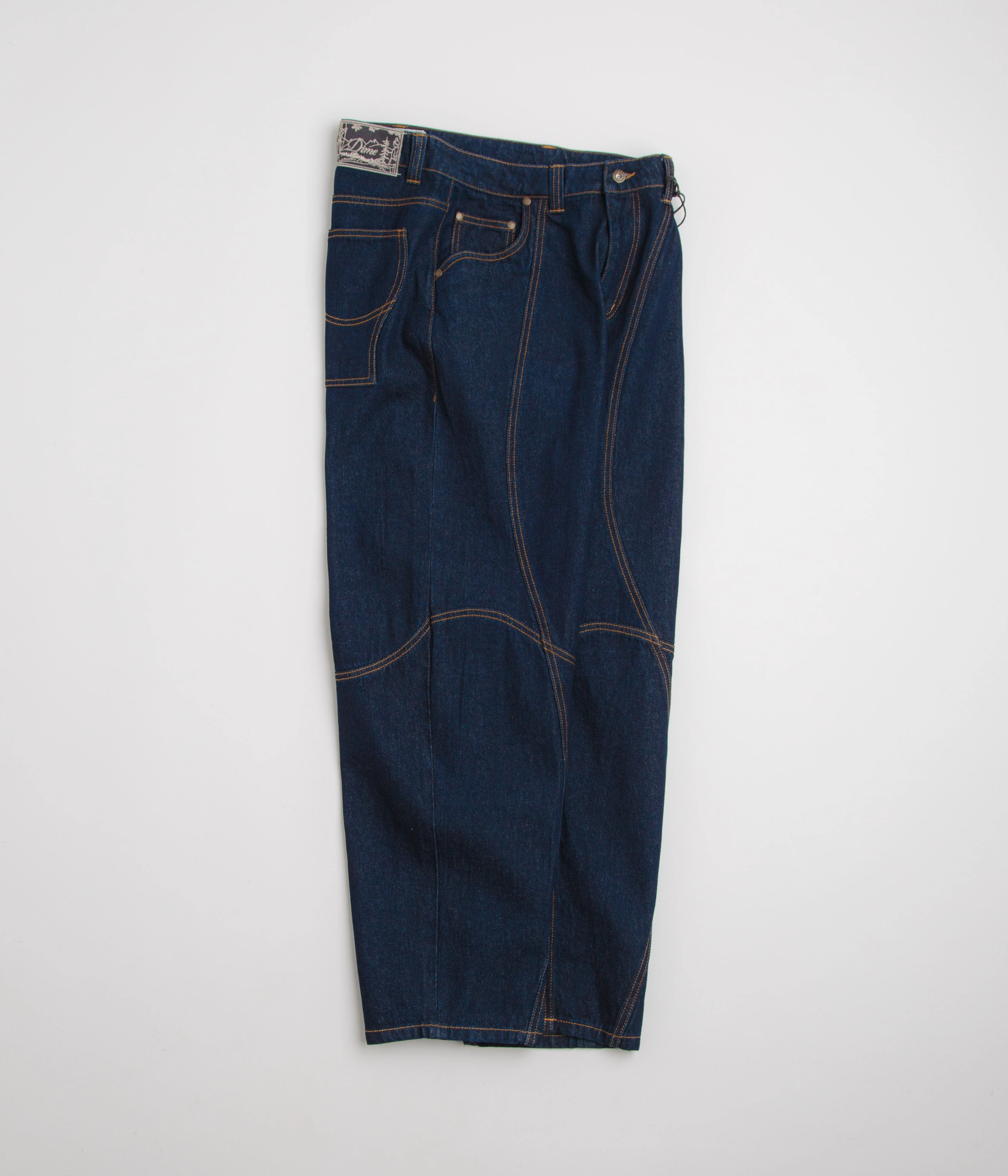 Modular Attachment Dime Classic Baggy Denim Pants - Indigo Paneled