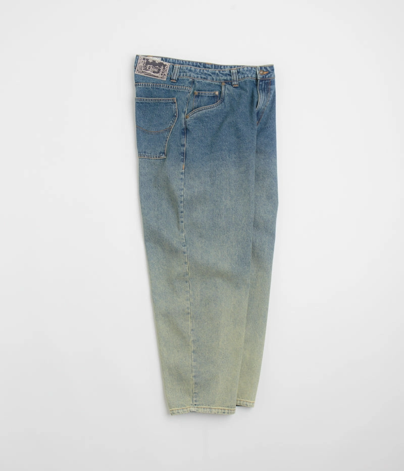 Dime Classic Baggy Jeans - Dipped Sandblasted Indigo Tapered leg