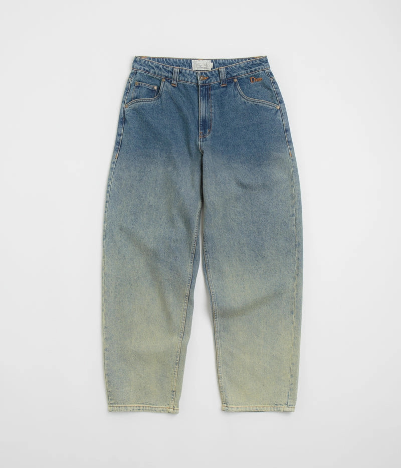 Dime Classic Baggy Jeans - Dipped Sandblasted Indigo Total Comfort Classic Style