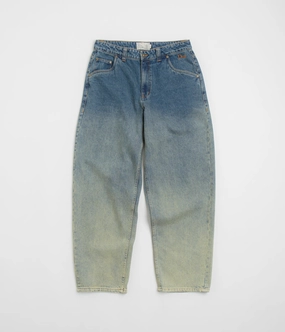 Movement Ease Neutral Style Dime Classic Baggy Jeans - Dipped Sandblasted Indigo