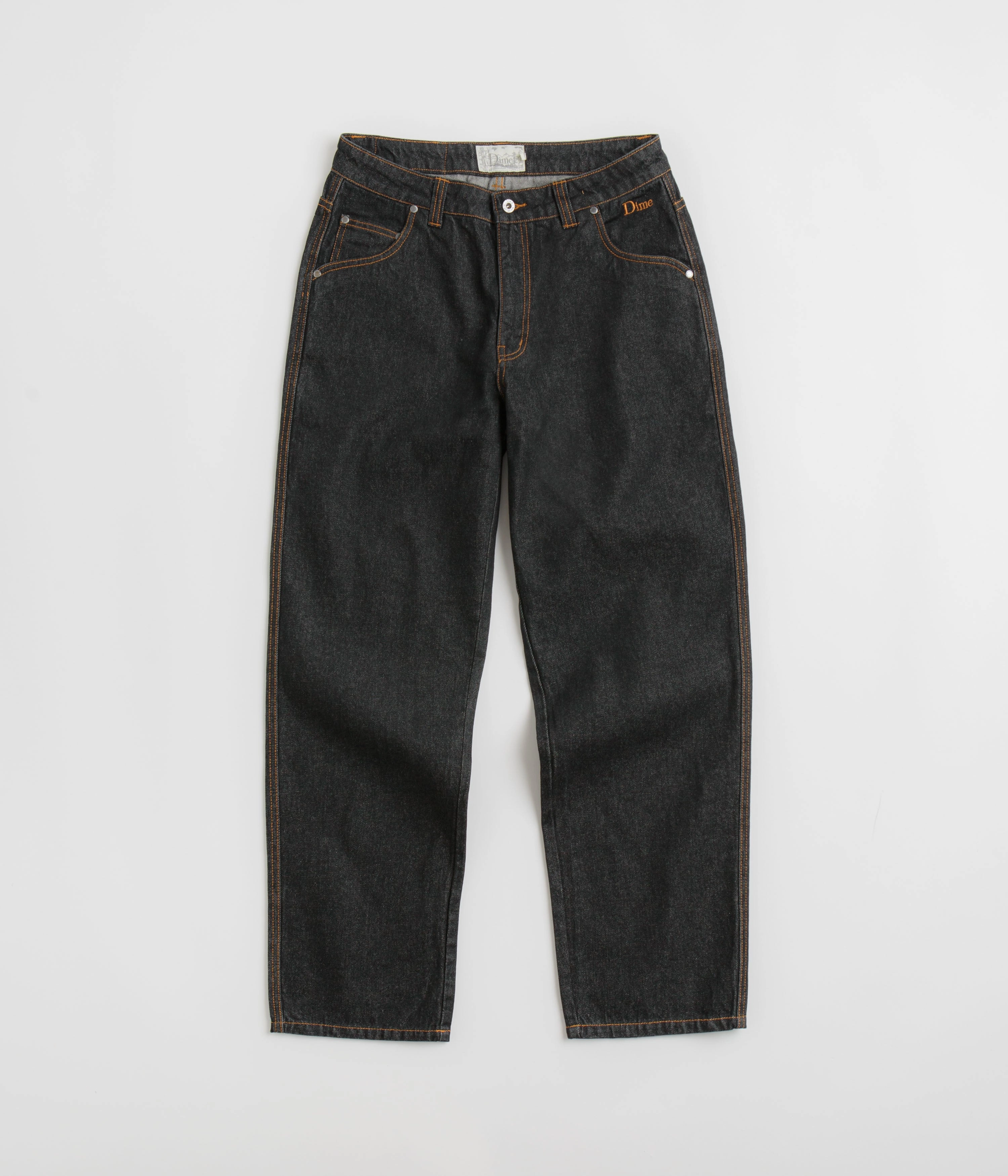 Dime Classic Relaxed Jeans - Black Washed Active Outfit