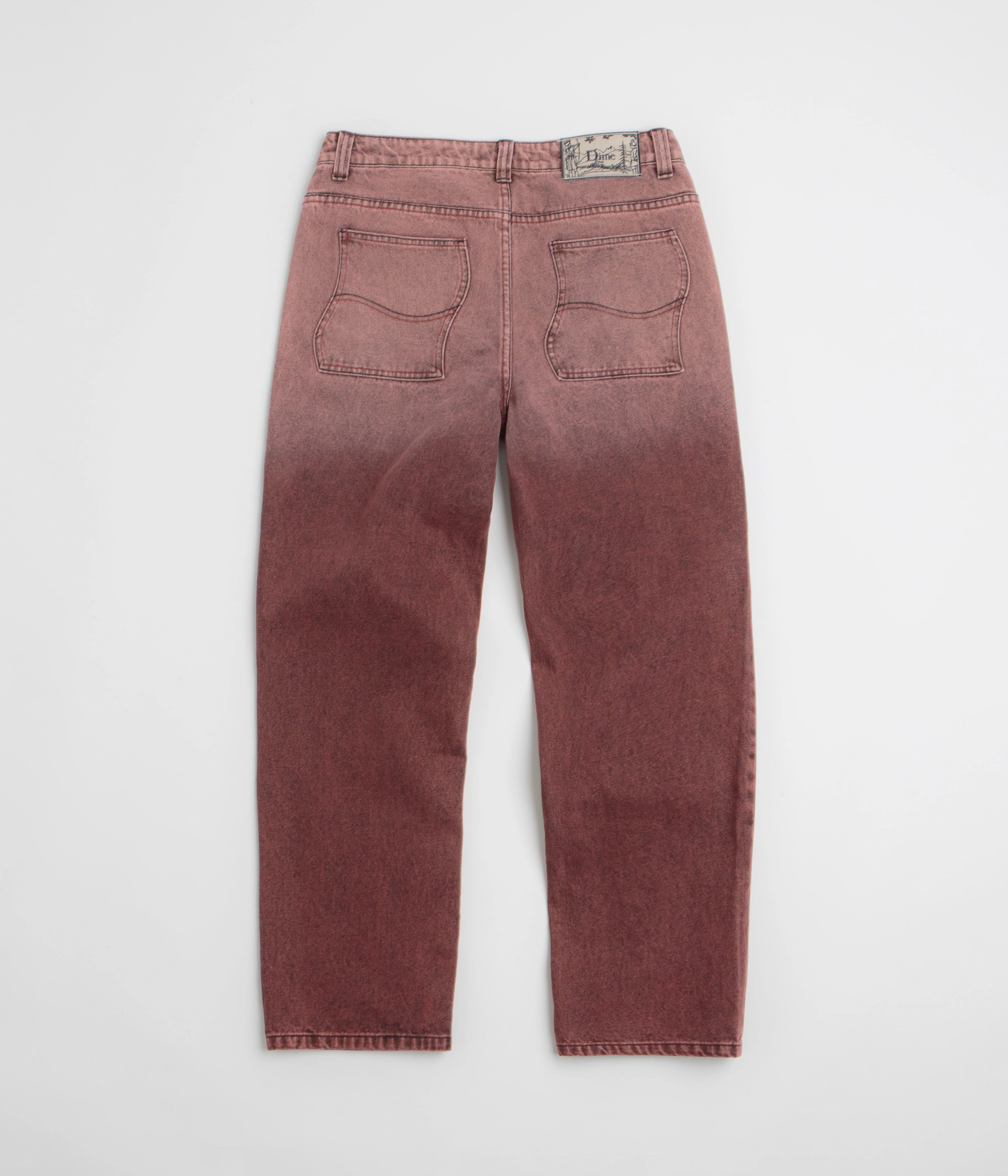 Easy Travel Dime Classic Relaxed Jeans - Dipped Sandblasted Burgundy