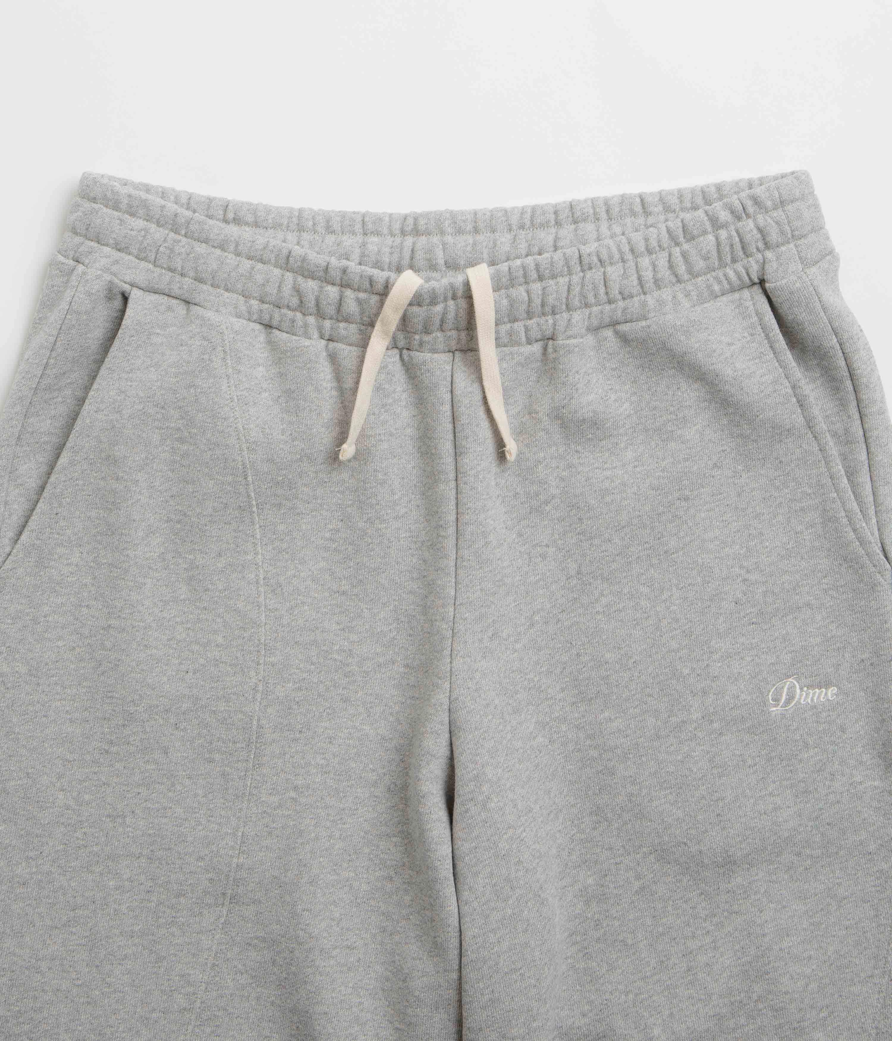 Elastic Cuff Functional Fit Dime Cyclone French Terry Pants - Heather Grey