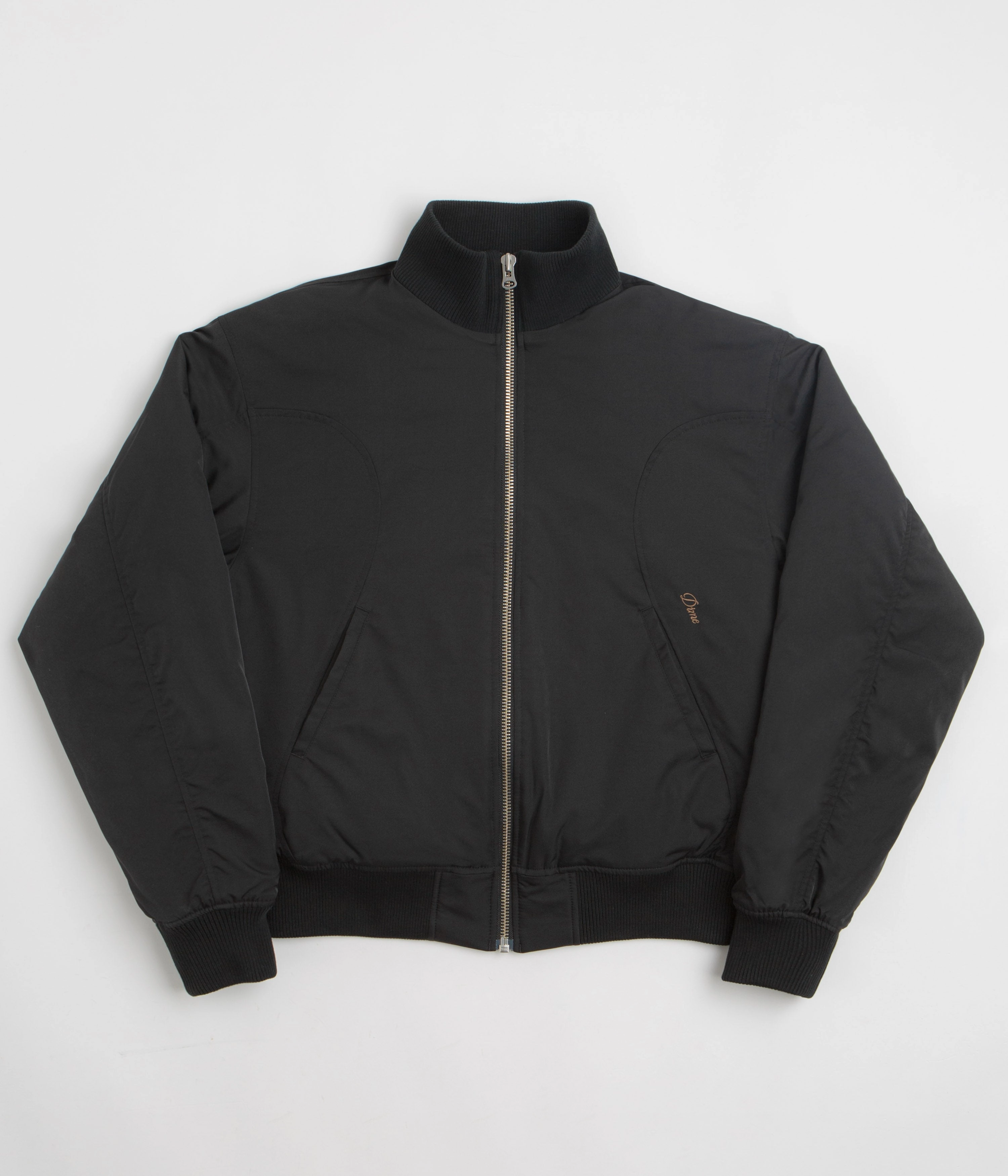 Perforated Underarm Vents Dime Insulated Bomber Jacket - Black