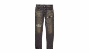 Comfortable fit Distressed Dirty Jeans "GREY BLOWOUT"